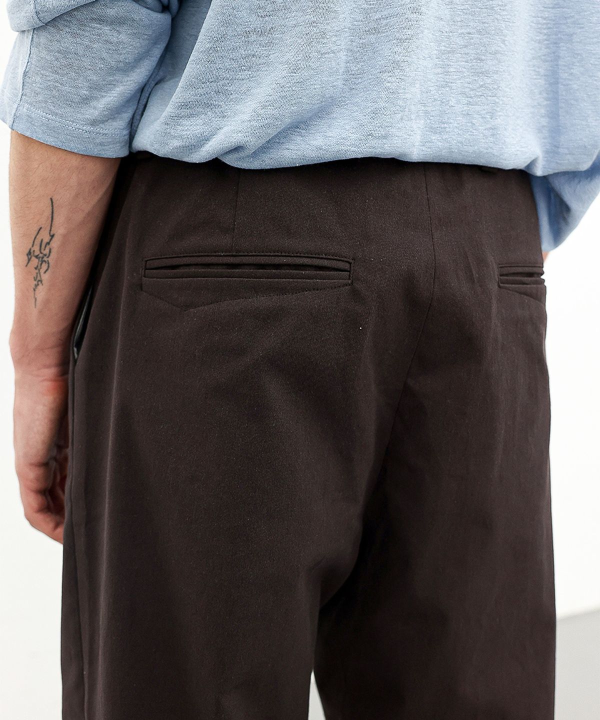 애니타임로릭(ANYTIME LOREAK) POPPY WIDE COTTON PANTS - BROWN