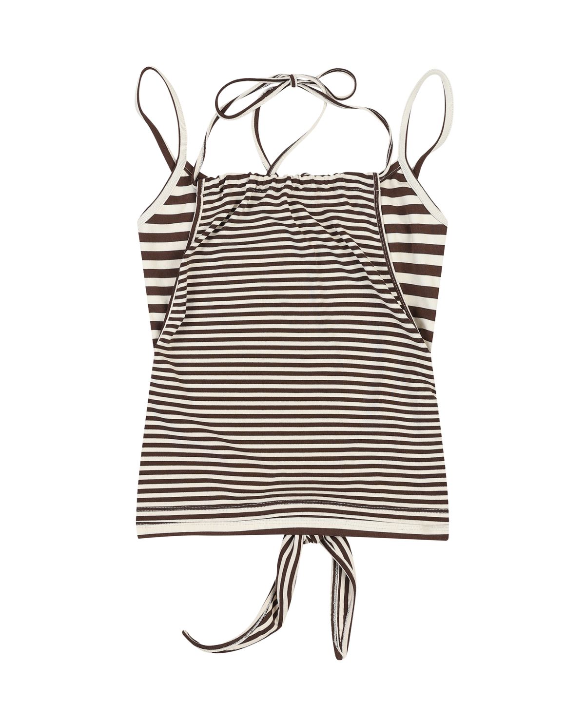 오디너리 홀리데이(ORDINARY HOLIDAY) LAYERED STRIPE TOP [BROWN]