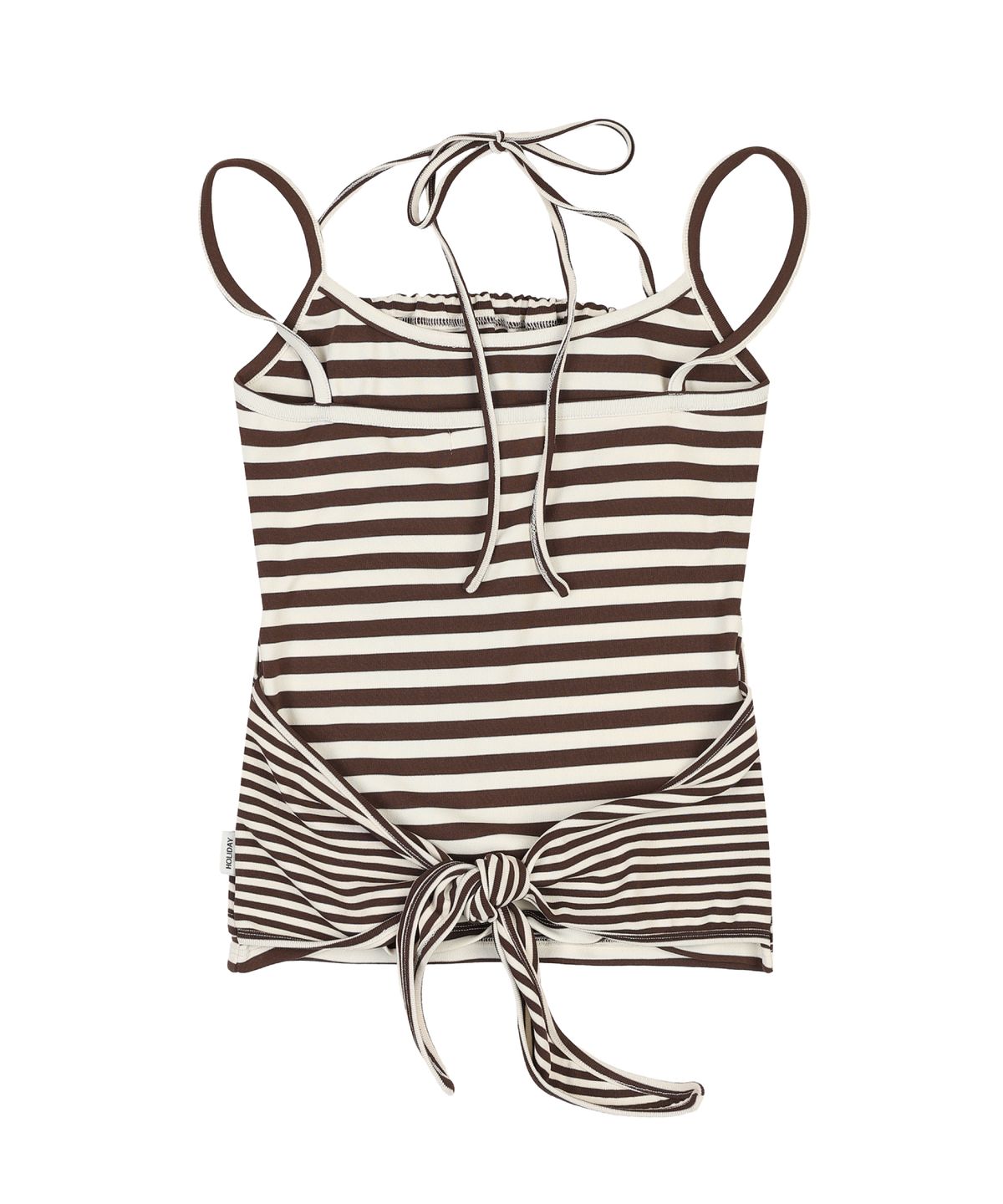 오디너리 홀리데이(ORDINARY HOLIDAY) LAYERED STRIPE TOP [BROWN]