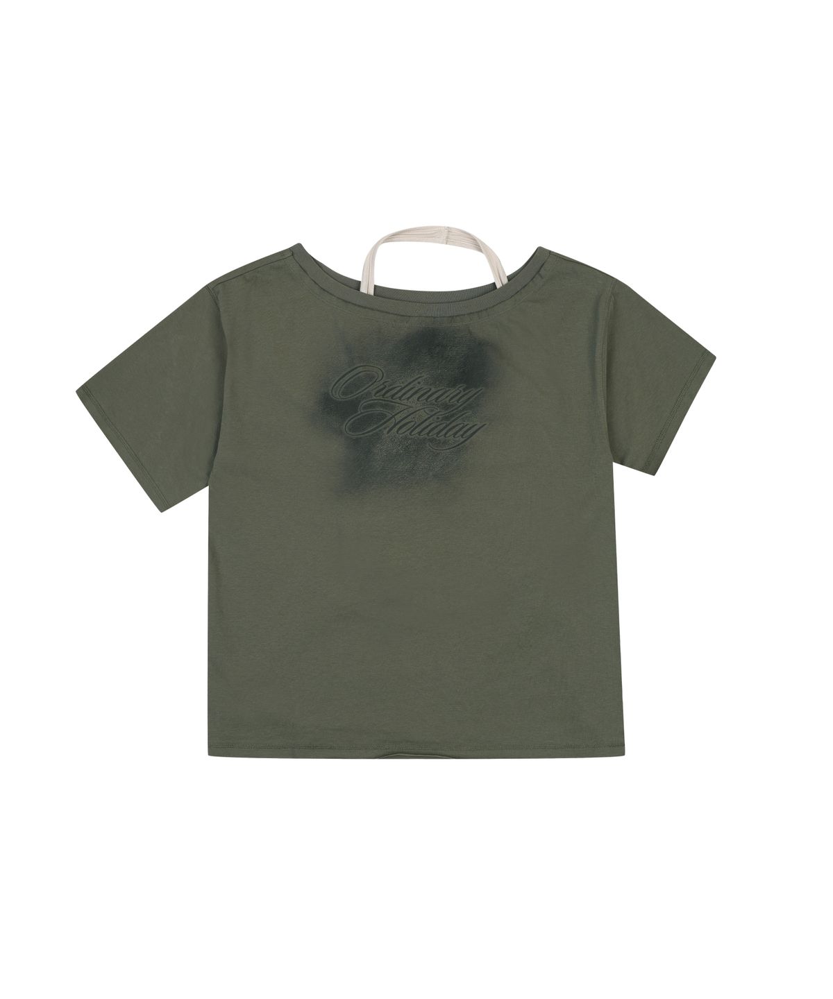 오디너리 홀리데이(ORDINARY HOLIDAY) OFF SHOULDER T-SHIRT SET [KHAKI]