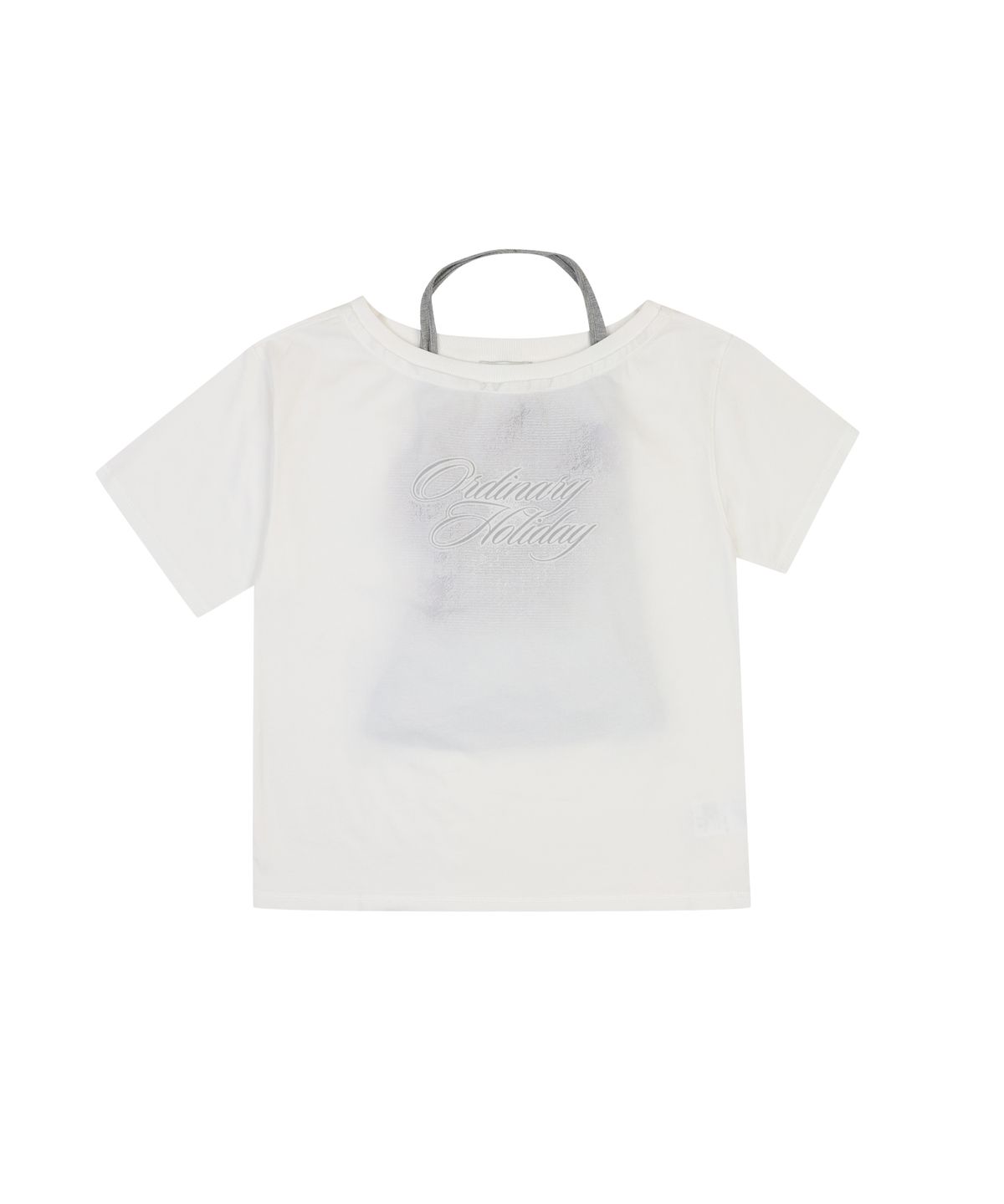 오디너리 홀리데이(ORDINARY HOLIDAY) OFF SHOULDER T-SHIRT SET [WHITE]