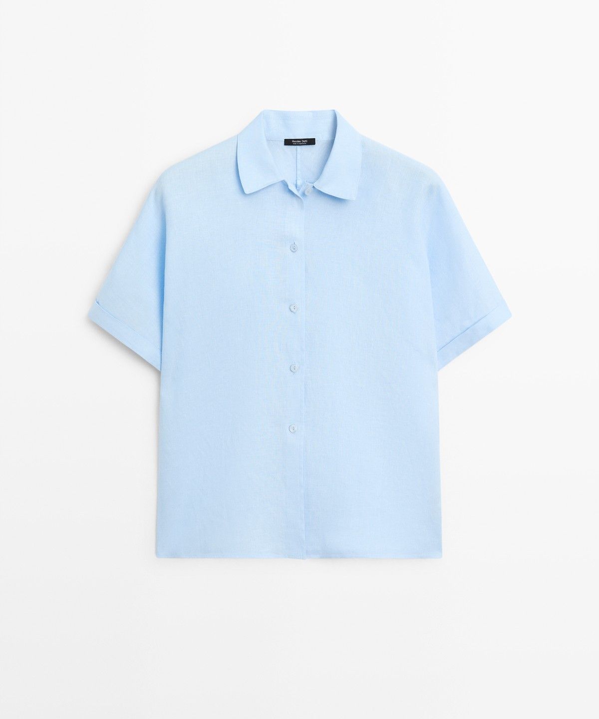 마시모두띠(MASSIMO DUTTI) 100% 리넨 반팔 셔츠