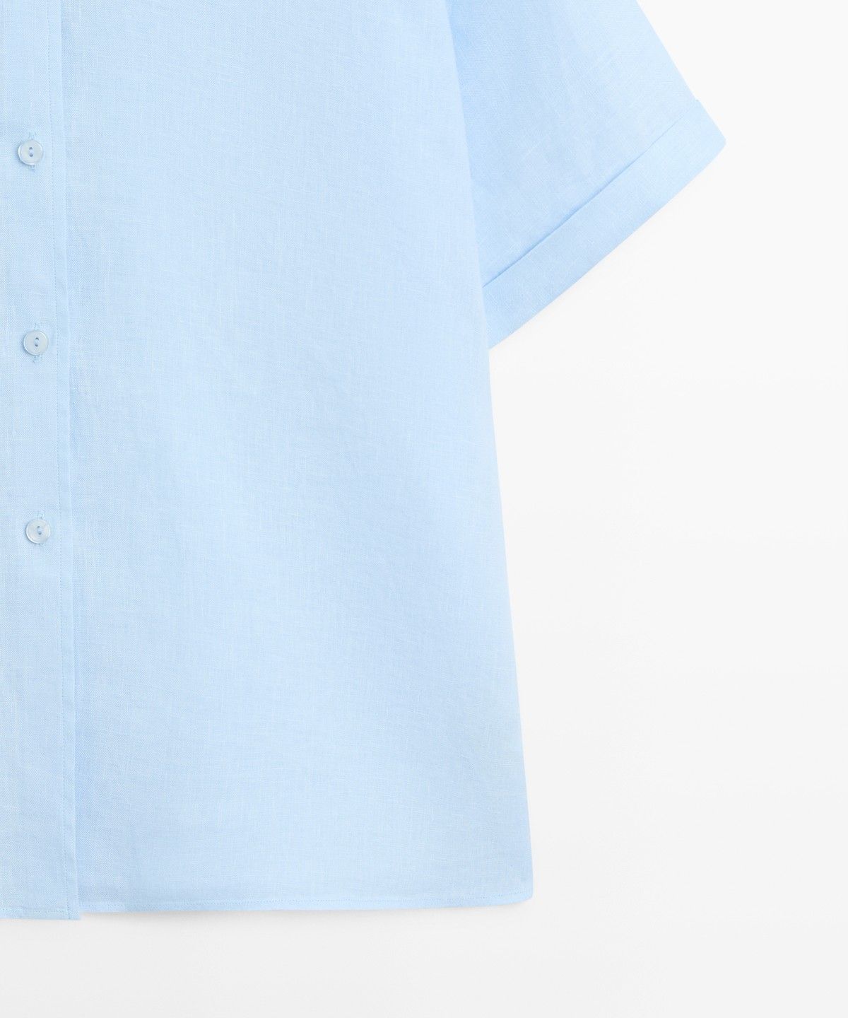 마시모두띠(MASSIMO DUTTI) 100% 리넨 반팔 셔츠
