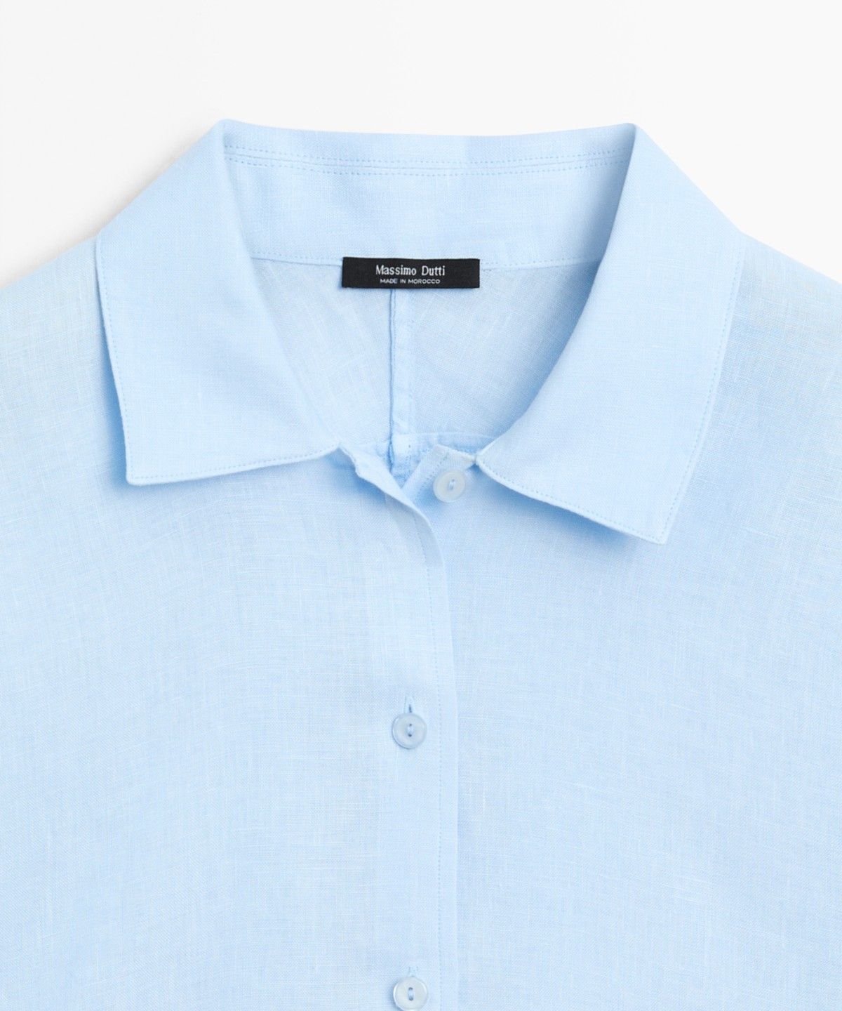 마시모두띠(MASSIMO DUTTI) 100% 리넨 반팔 셔츠