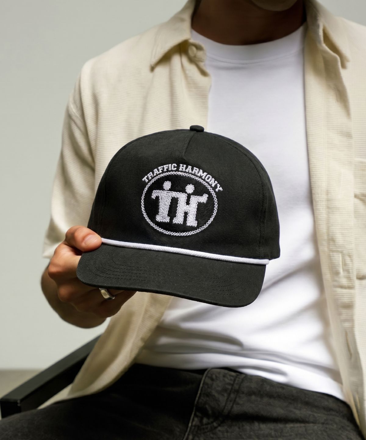트래픽하모니(TRAFFIC HARMONY) TH SIGN LOGO ROPE DEEP-FIT BALLCAP