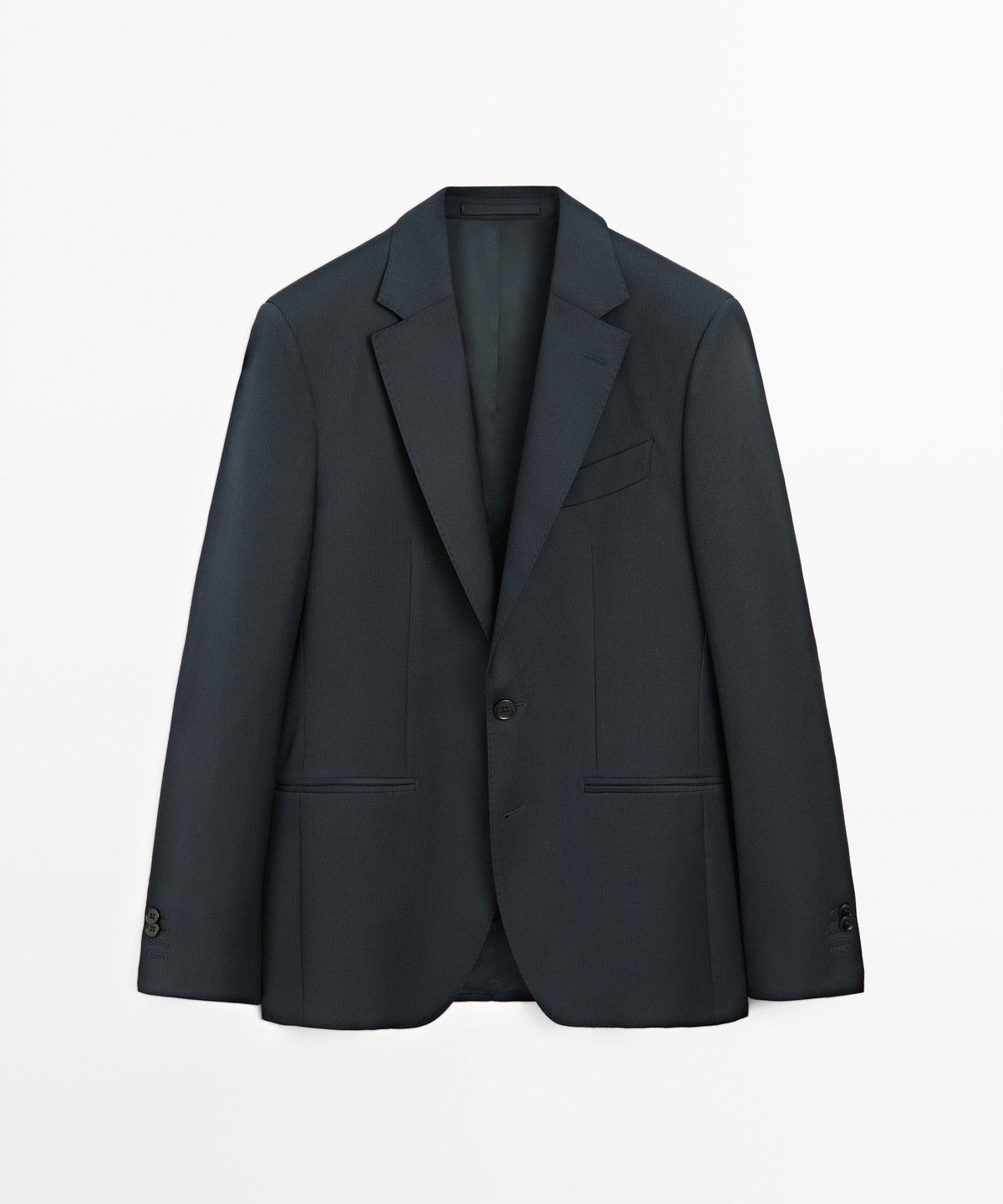 마시모두띠(MASSIMO DUTTI) 스트라이프 울 블렌드 수트 블레이저