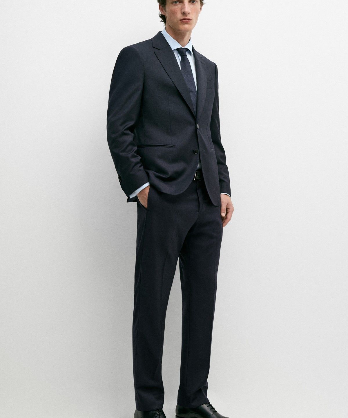 마시모두띠(MASSIMO DUTTI) 스트라이프 울 블렌드 수트 팬츠