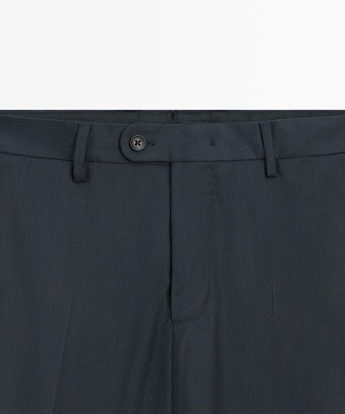 마시모두띠(MASSIMO DUTTI) 스트라이프 울 블렌드 수트 팬츠