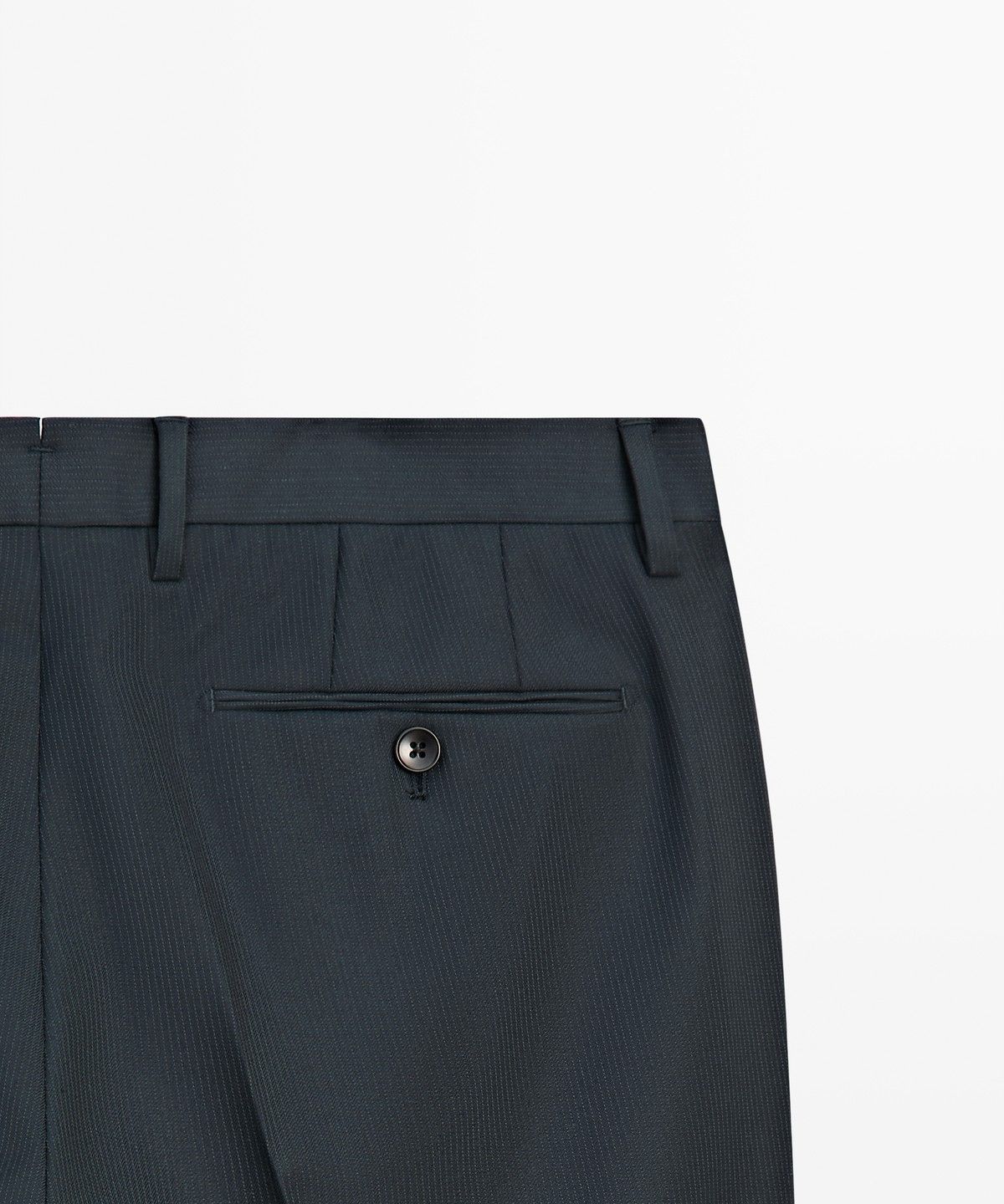마시모두띠(MASSIMO DUTTI) 스트라이프 울 블렌드 수트 팬츠