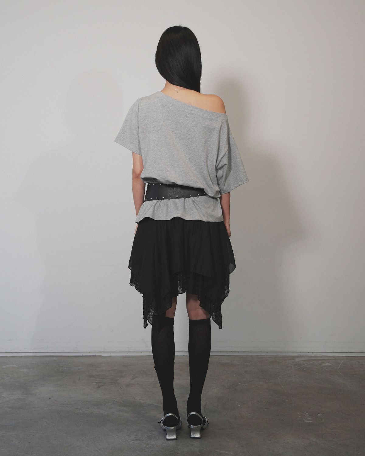 여린(YEORIN) Heavenly Loose T-Shirts (Grey)