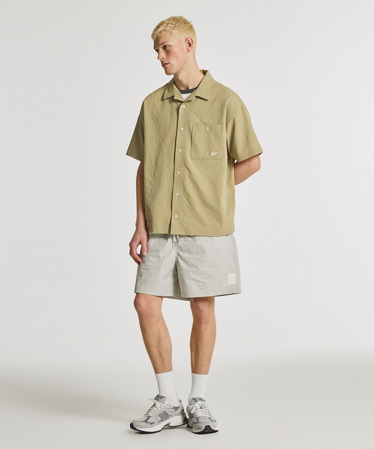 뉴발란스(NEW BALANCE) NBNVGCA013 / UNI 썬키스트 4.5부 쇼츠 (L/GRAY)