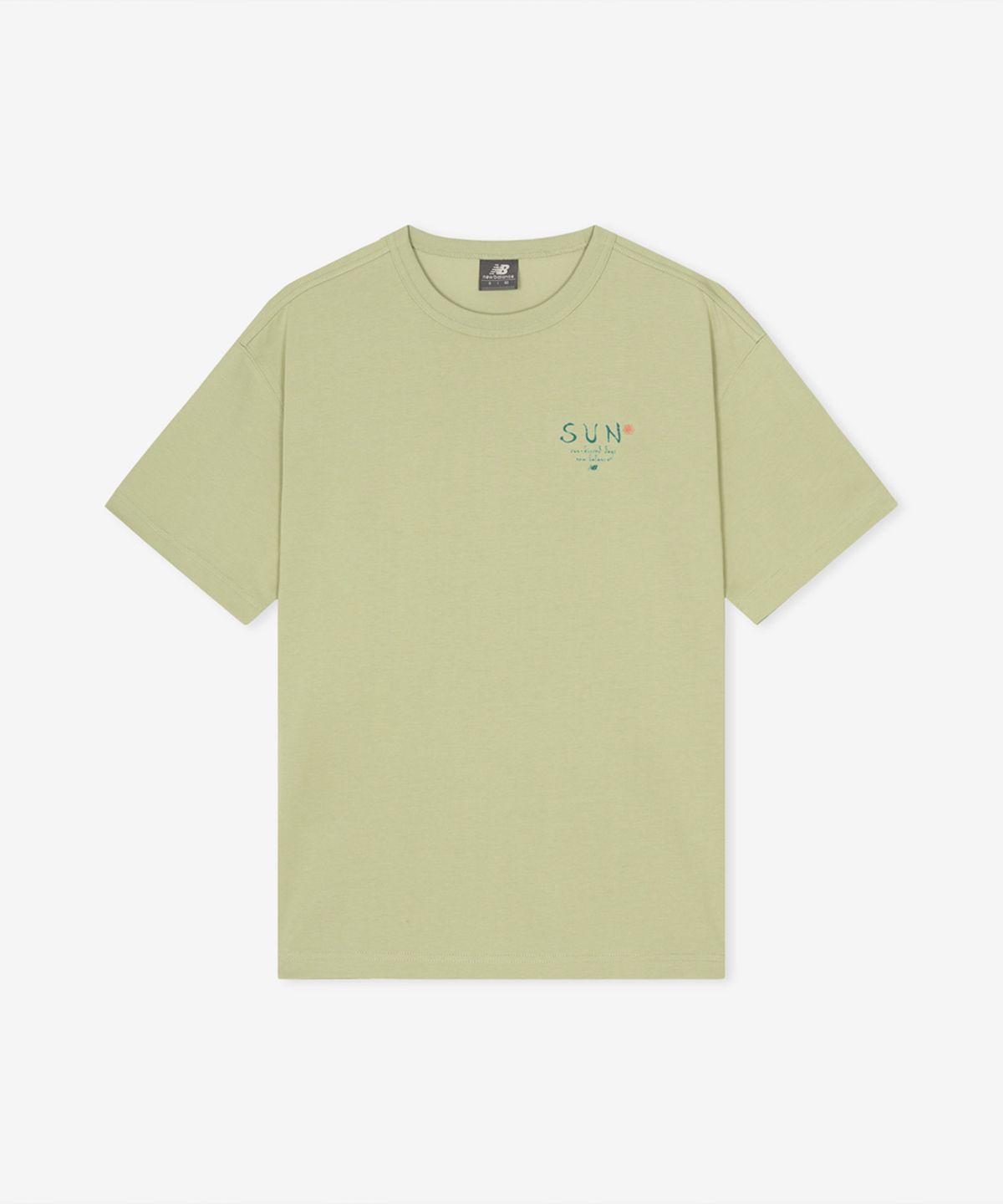 뉴발란스(NEW BALANCE) NBNEGCA013 / UNI 선 키스드 그래픽 반팔티 (GREEN)