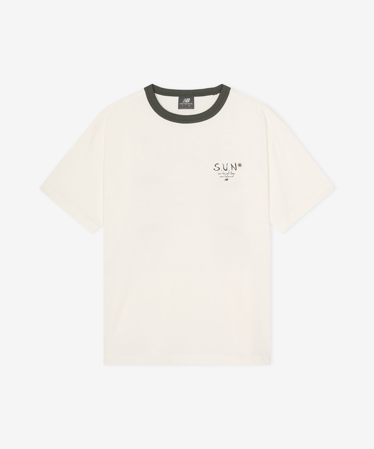 뉴발란스(NEW BALANCE) NBNEGCA013 / UNI 선 키스드 그래픽 반팔티 (CREAM)