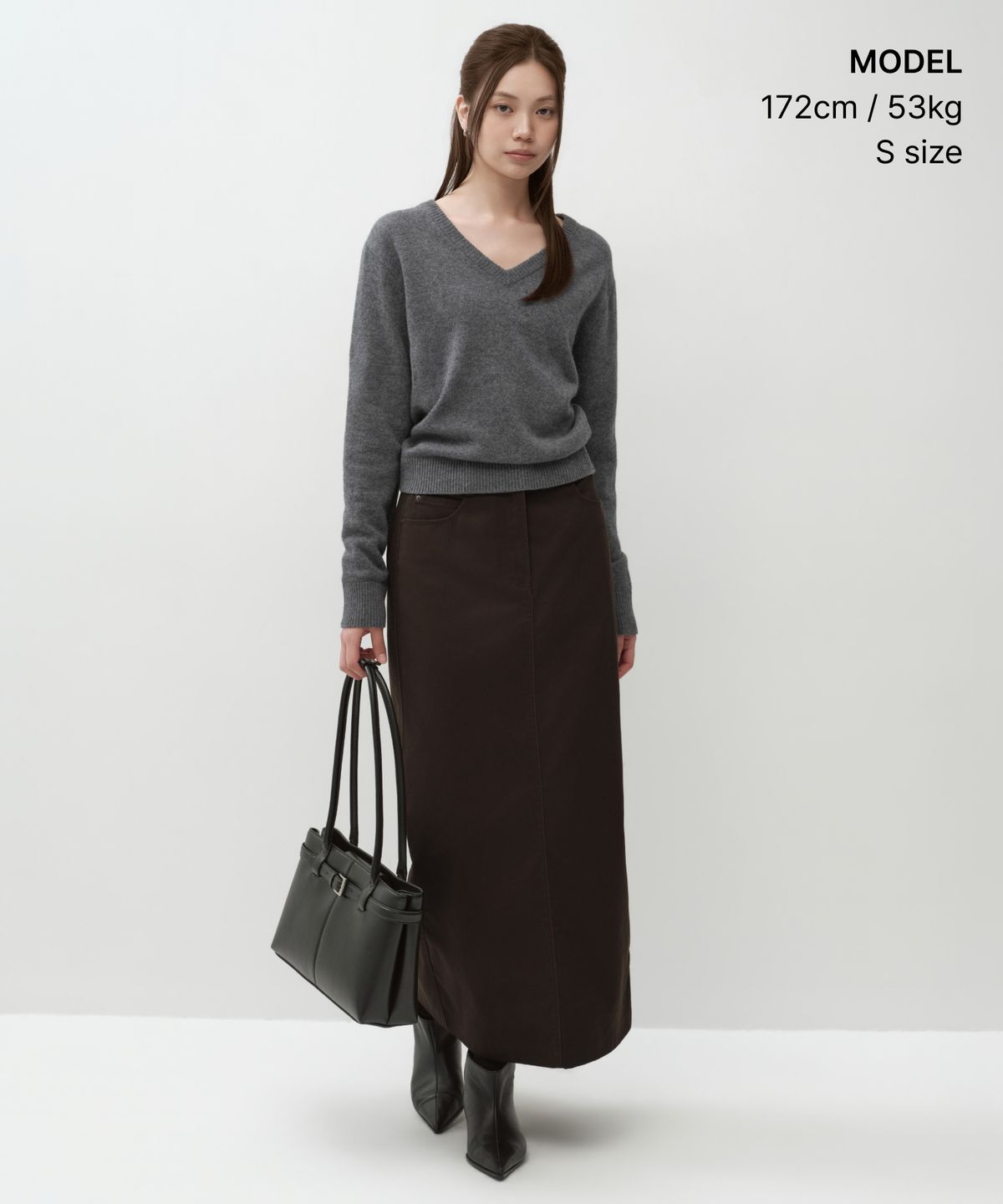 무신사 스탠다드 우먼(MUSINSA STANDARD WOMAN) 우먼즈 CP 맥시 스커트 [브라운]