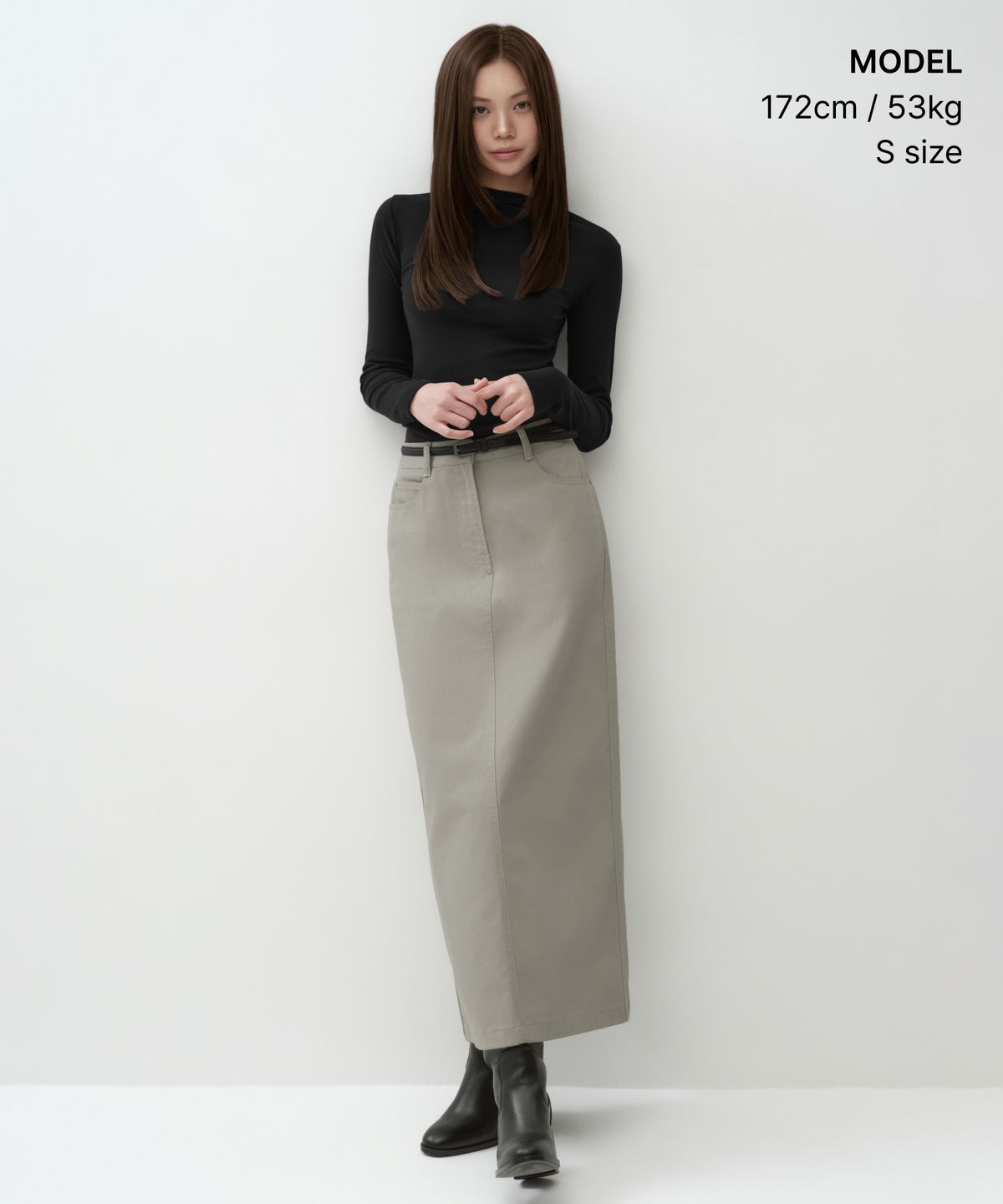 무신사 스탠다드 우먼(MUSINSA STANDARD WOMAN) 우먼즈 CP 맥시 스커트 [그레이쉬 베이지]