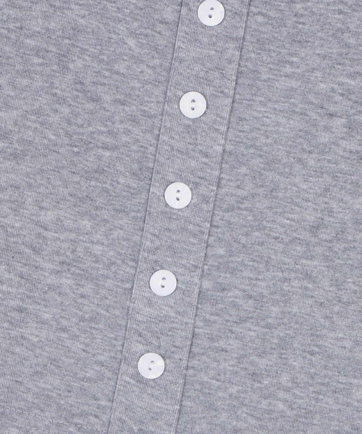 디스펑트(DYSFUNCT) BUTTON DETAIL CAP SLEEVES TOP(GRAY)