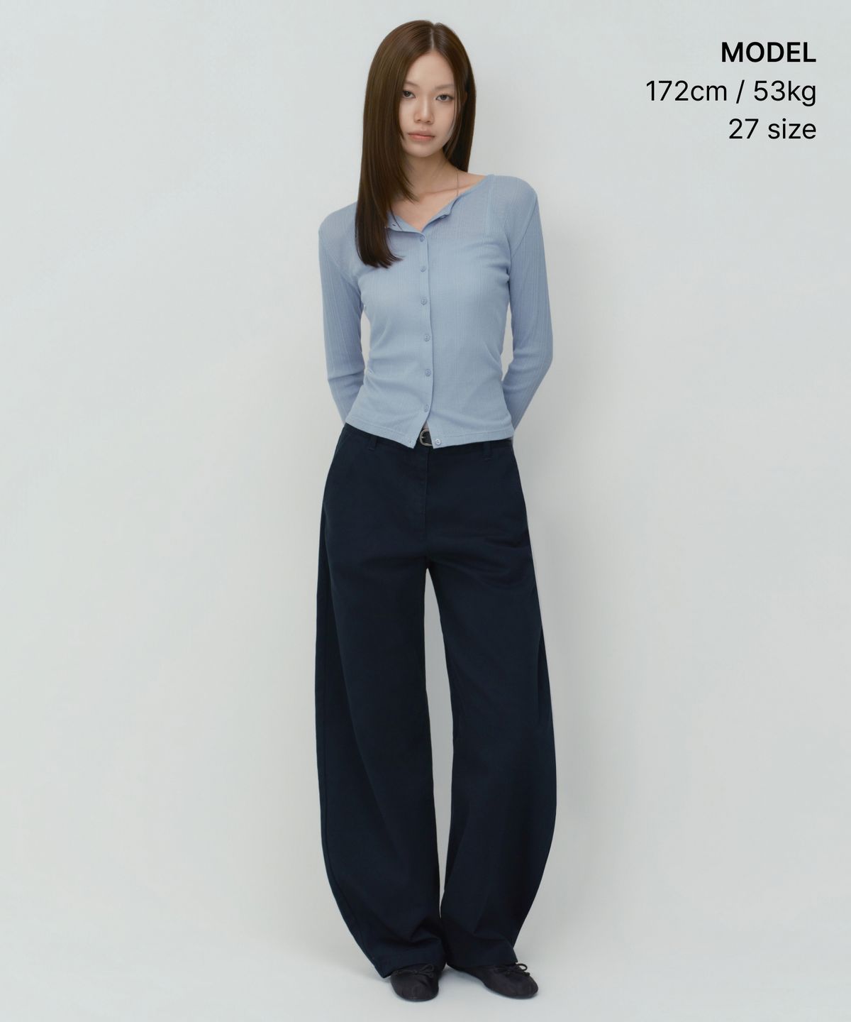 무신사 스탠다드 우먼(MUSINSA STANDARD WOMAN) 우먼즈 솔리드 CP 커브드 치노 팬츠 [네이비]