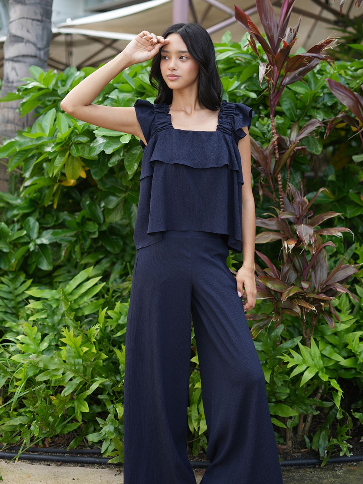 랭앤루(LANGNLU) HILO Banding Pants(힐로)_NAVY