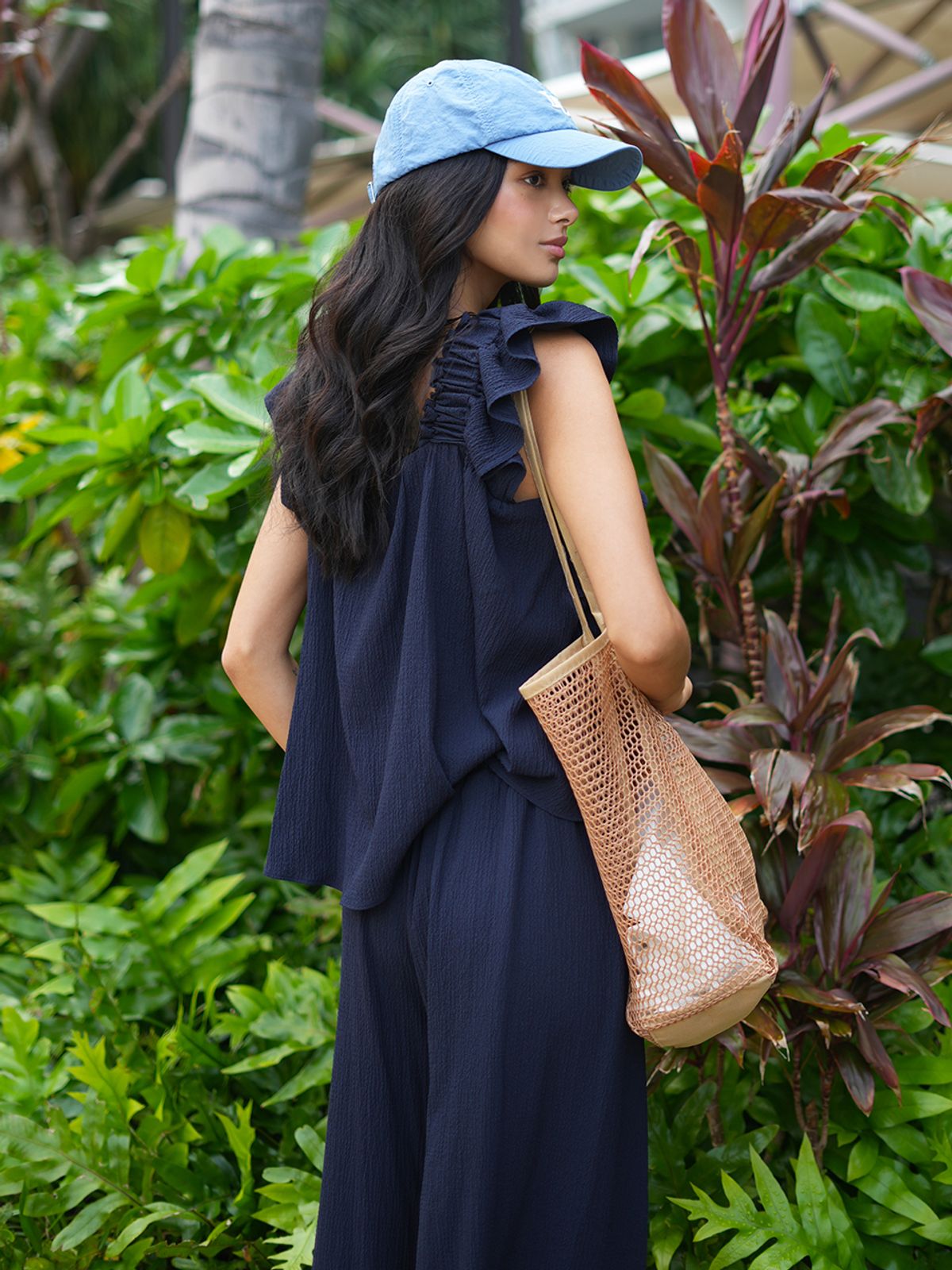 랭앤루(LANGNLU) HILO Banding Pants(힐로)_NAVY