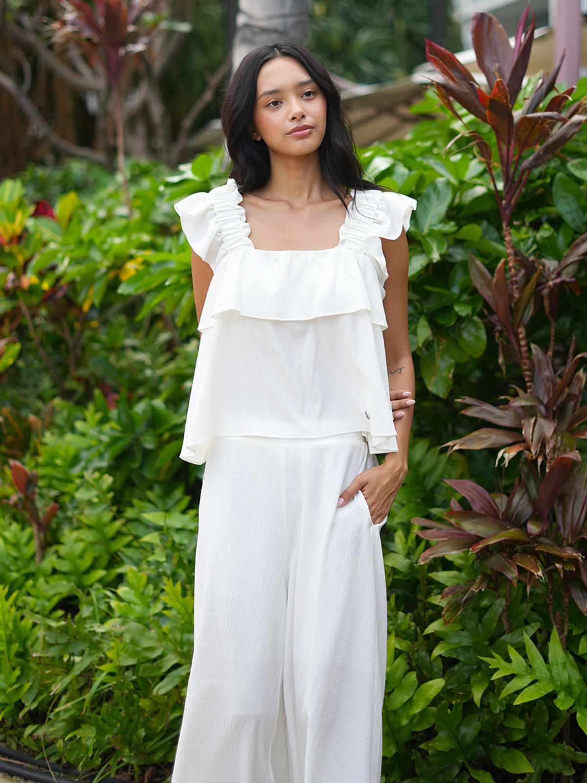 랭앤루(LANGNLU) HILO Banding Pants(힐로)_IVORY