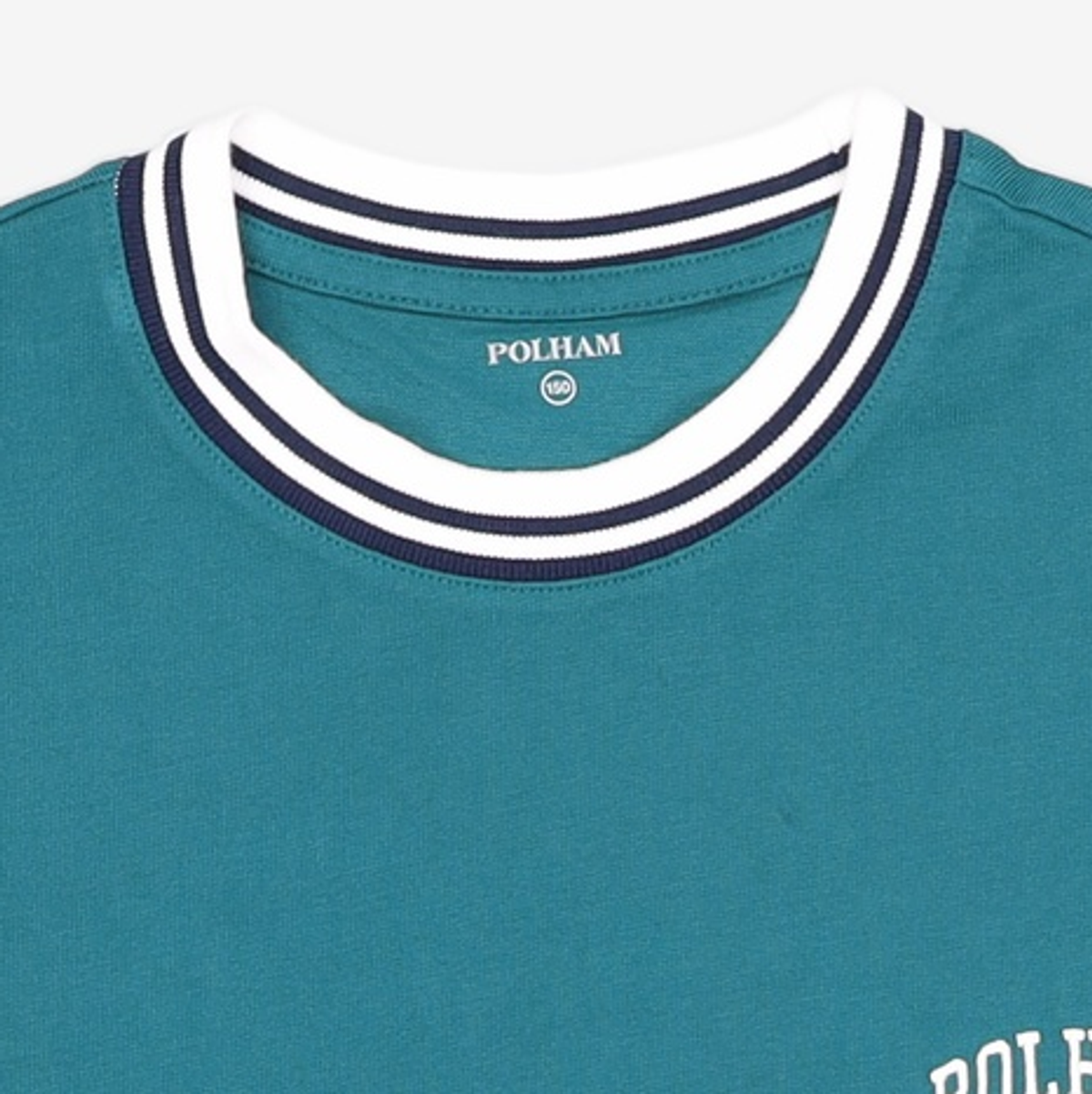 폴햄키즈(POLHAM KIDS) 공용) 라인 배색 시보리 반팔티_PKE2TS3420GN 150
