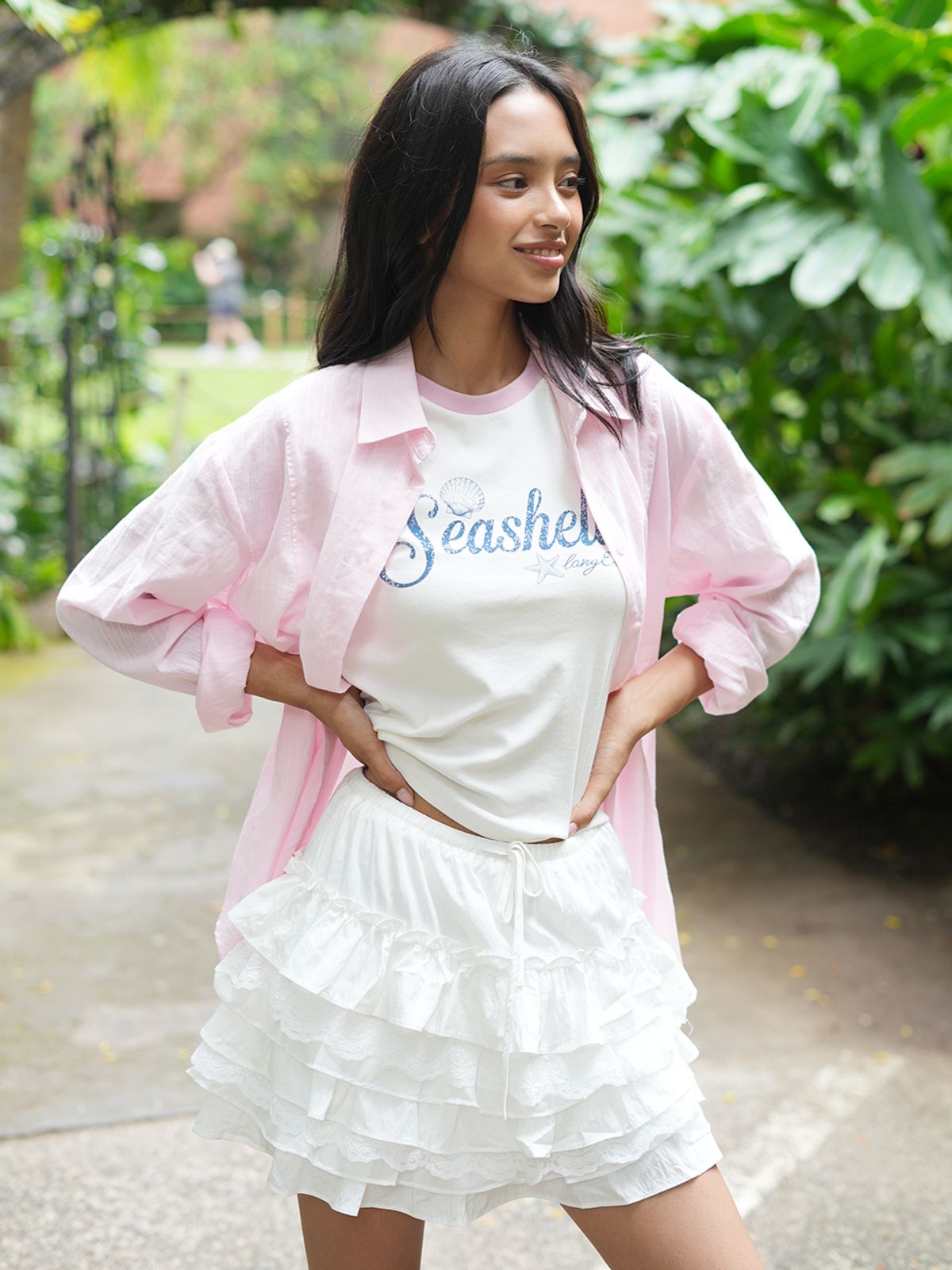 랭앤루(LANGNLU) PUNA Summer Shirt(푸나)_PINK
