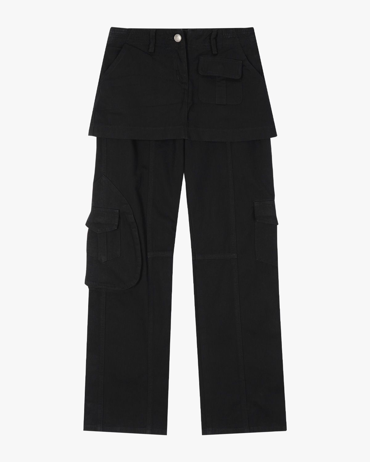 여린(YEORIN) Multi Pocket Layer Pants (Black)
