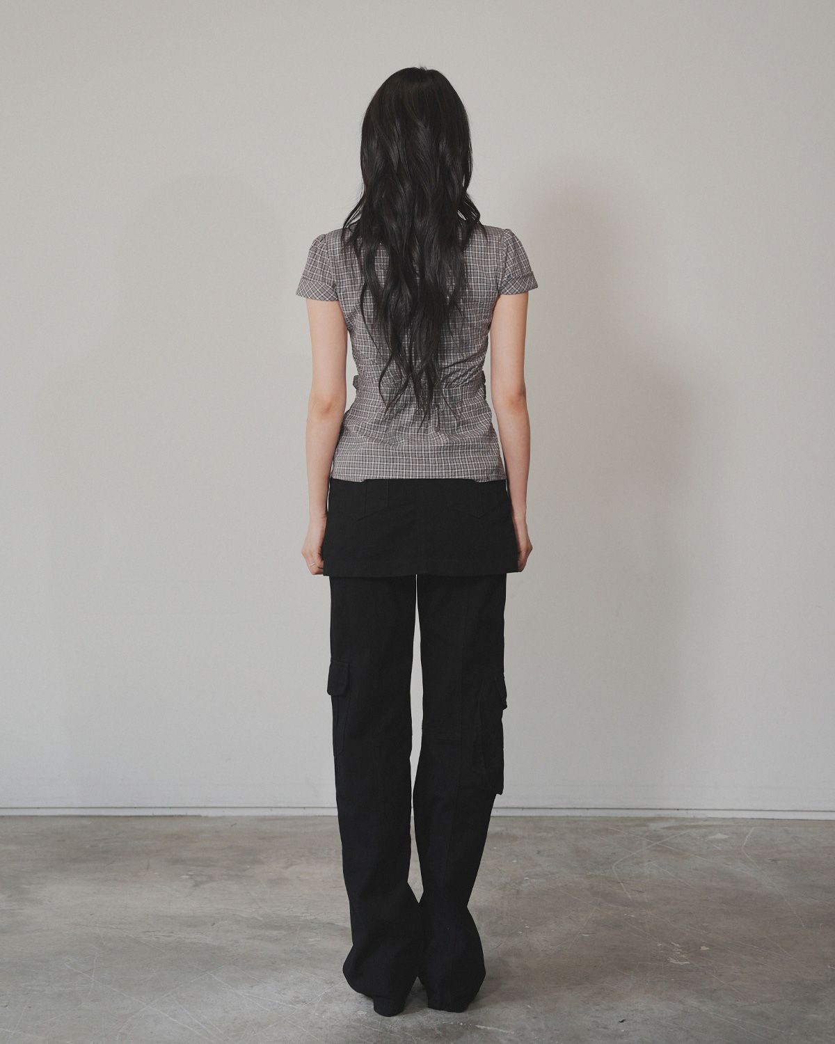 여린(YEORIN) Multi Pocket Layer Pants (Black)