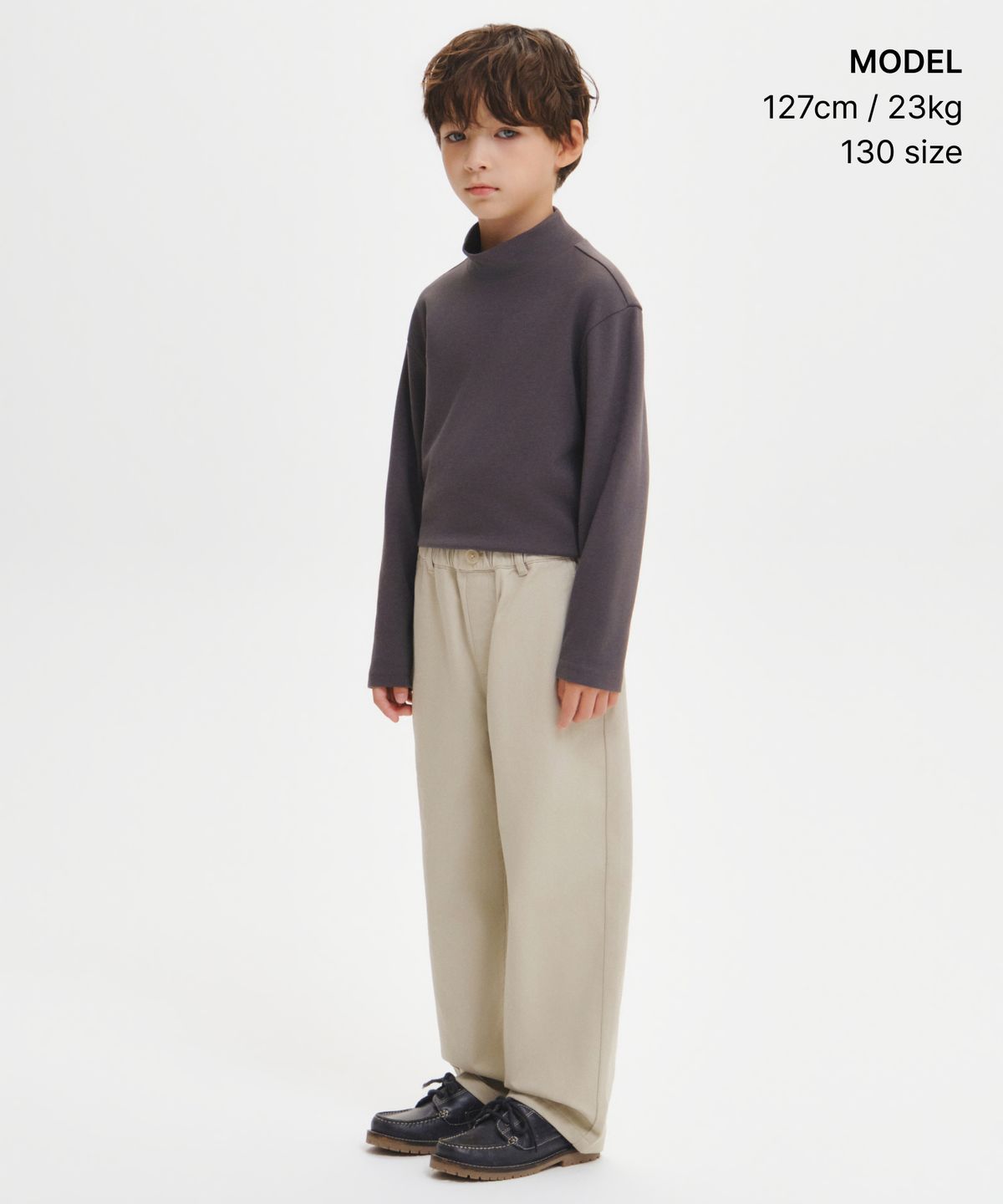 무신사 스탠다드 키즈(MUSINSA STANDARD KIDS) 속기모 레귤러 핏 치노 팬츠 [라이트 베이지]