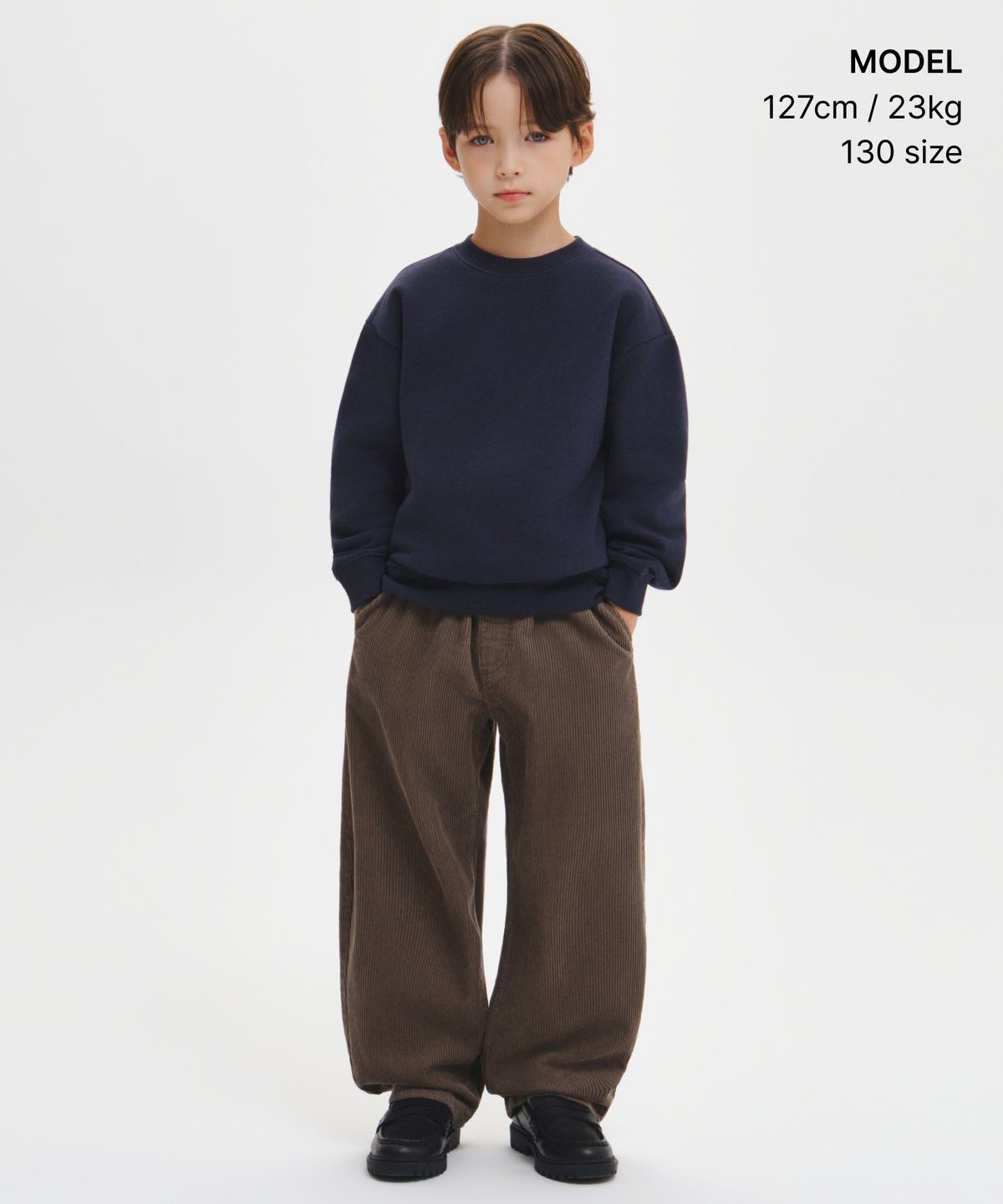 무신사 스탠다드 키즈(MUSINSA STANDARD KIDS) 8W 코듀로이 커브드 팬츠 [토프]