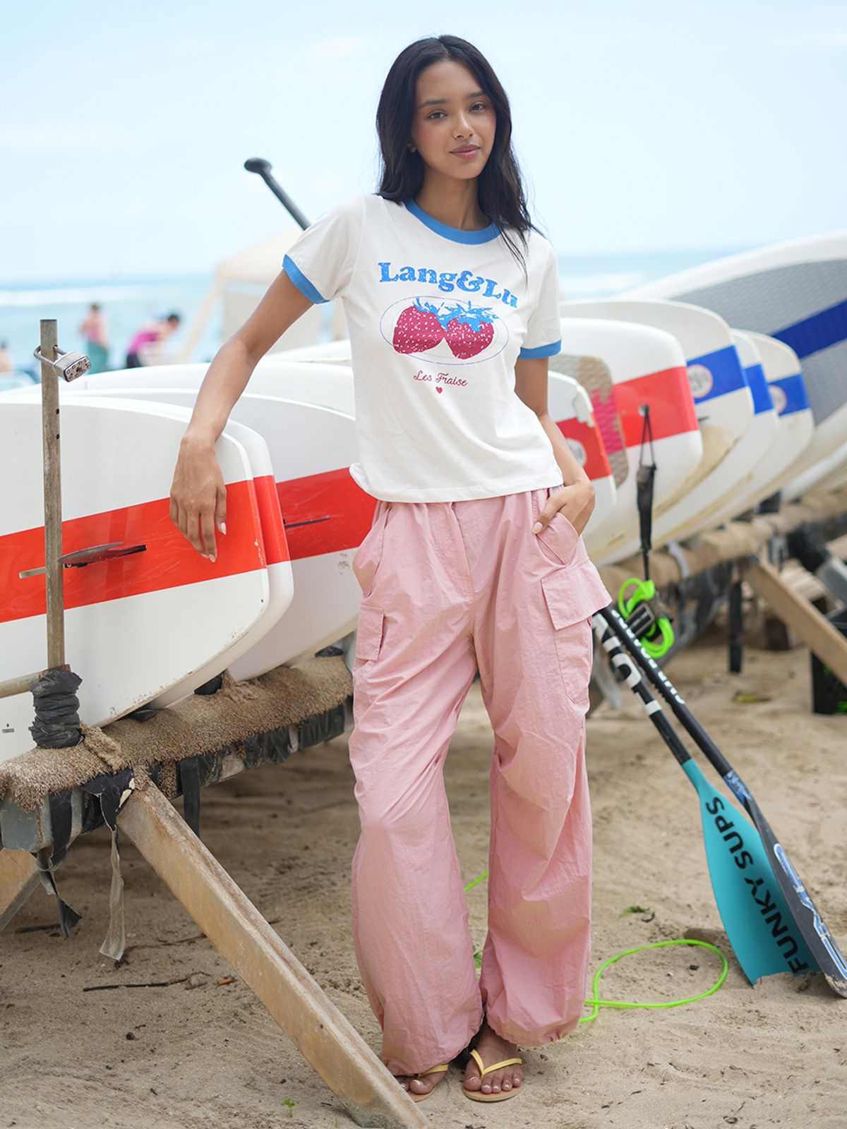 랭앤루(LANGNLU) KIKI Cargo Pants(키키)_PINK