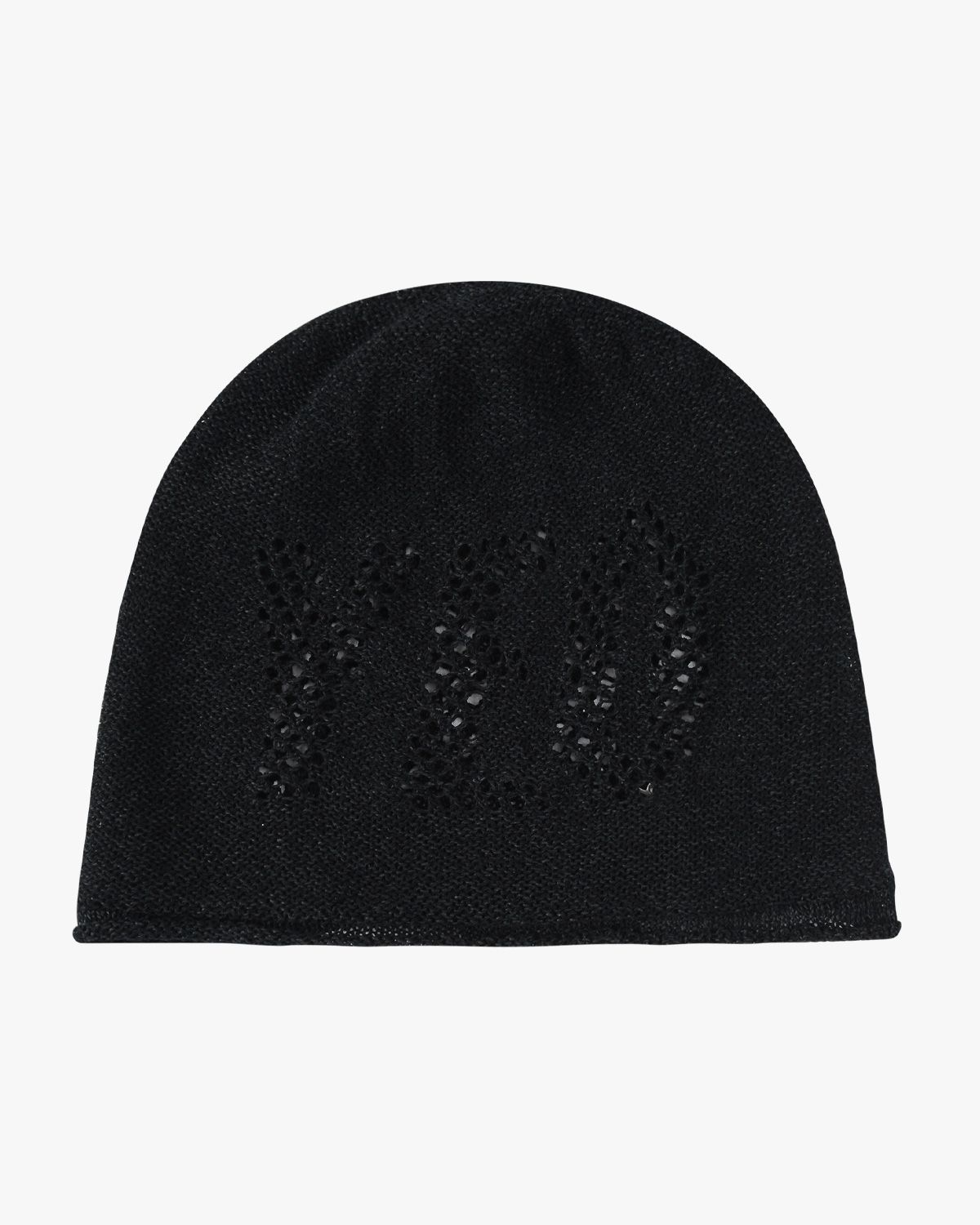 여린(YEORIN) Punching Knit Beanie (Black)
