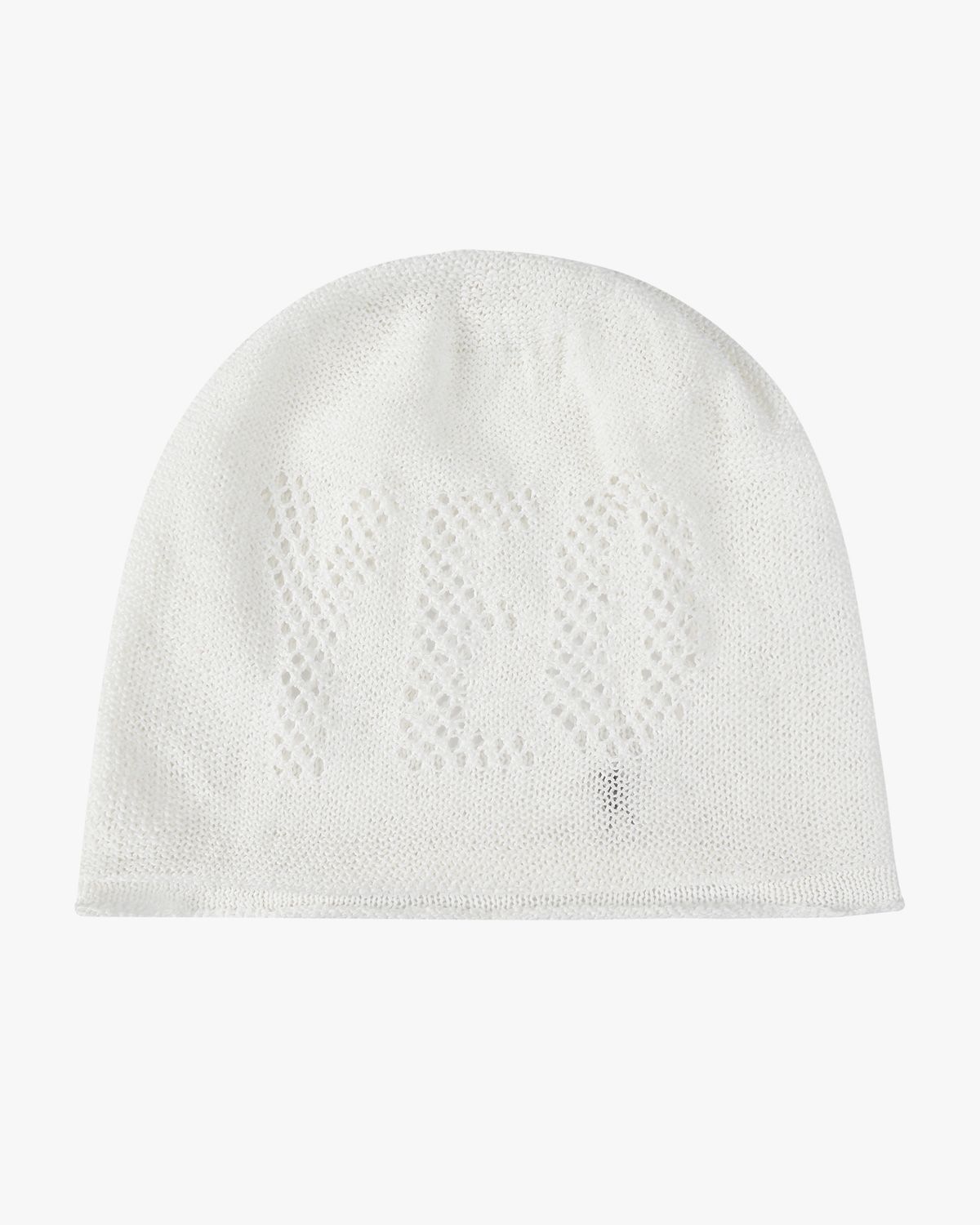 여린(YEORIN) Punching Knit Beanie (White)