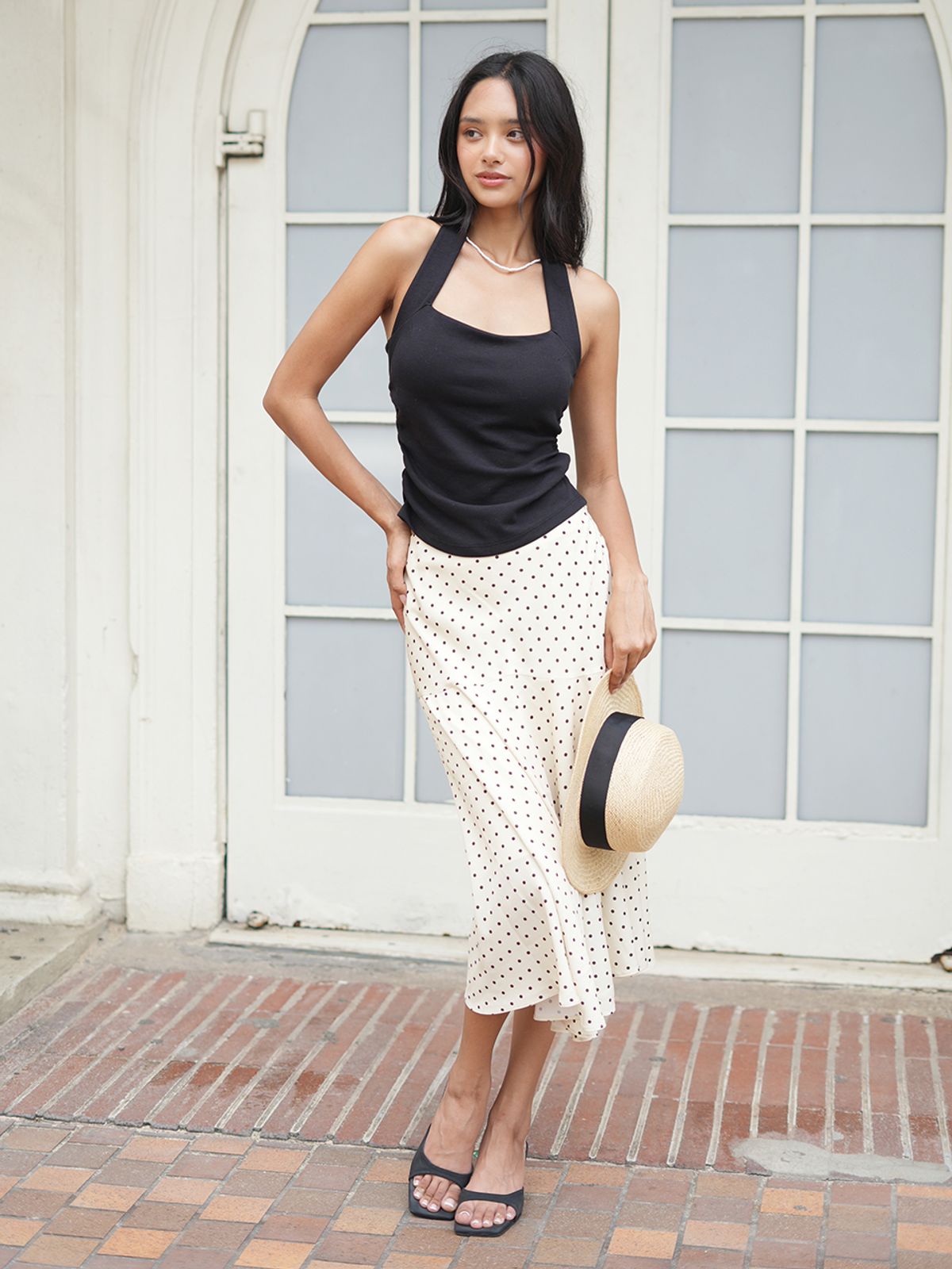 랭앤루(LANGNLU) PUU Halter Top(푸우)_BLACK