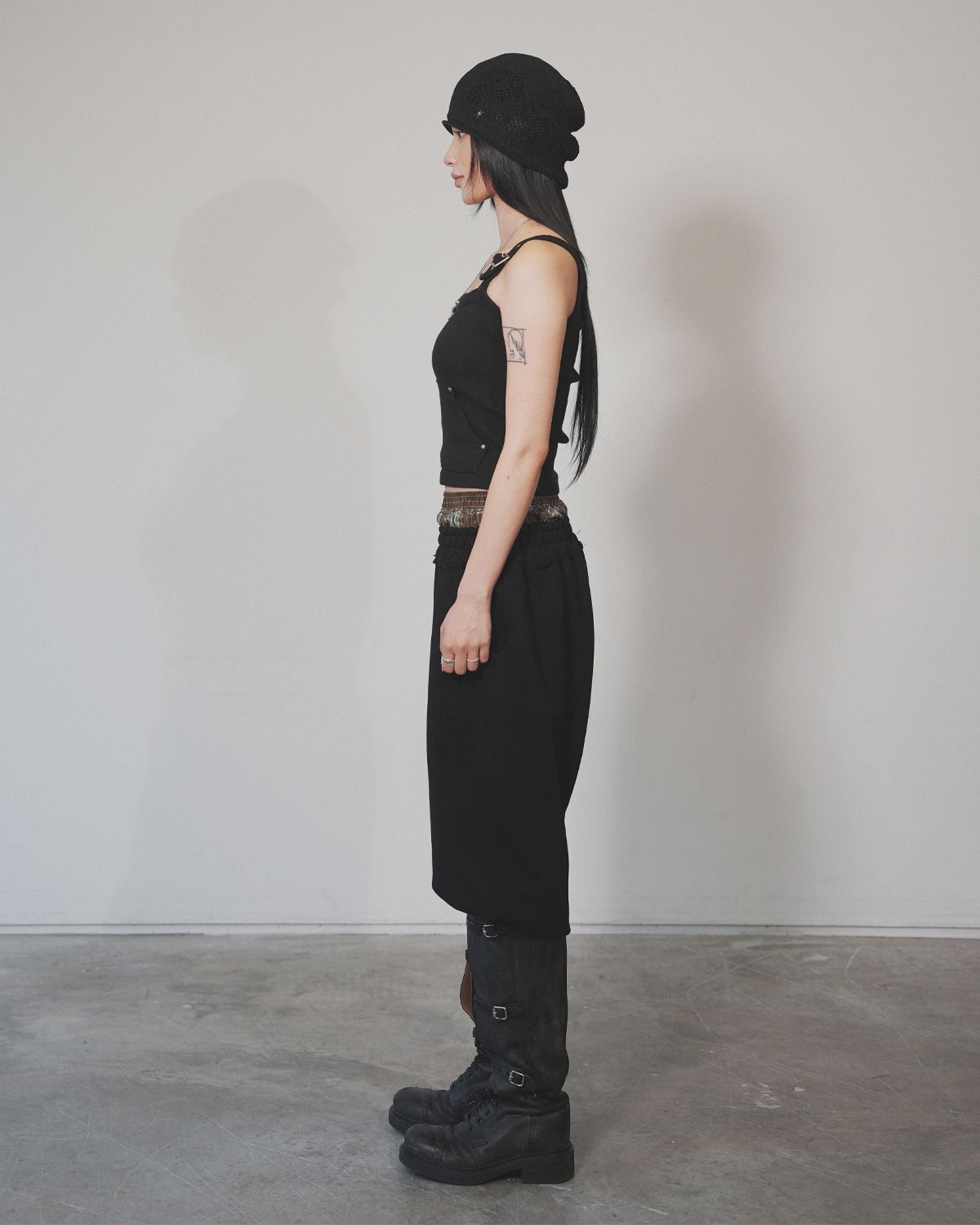 여린(YEORIN) Sagging Jogger Pants (Black)