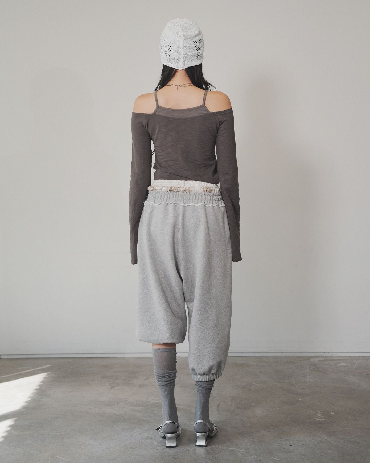 여린(YEORIN) Sagging Jogger Pants (M Grey)