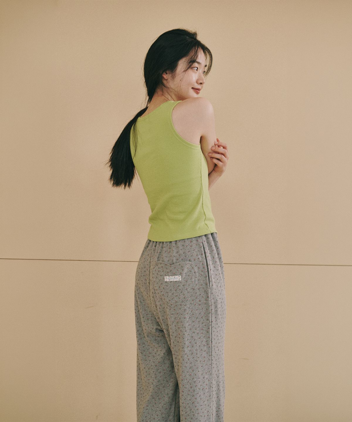 오끼뜨(OGGITT) 베이직 코튼 캡 내장 나시 라임