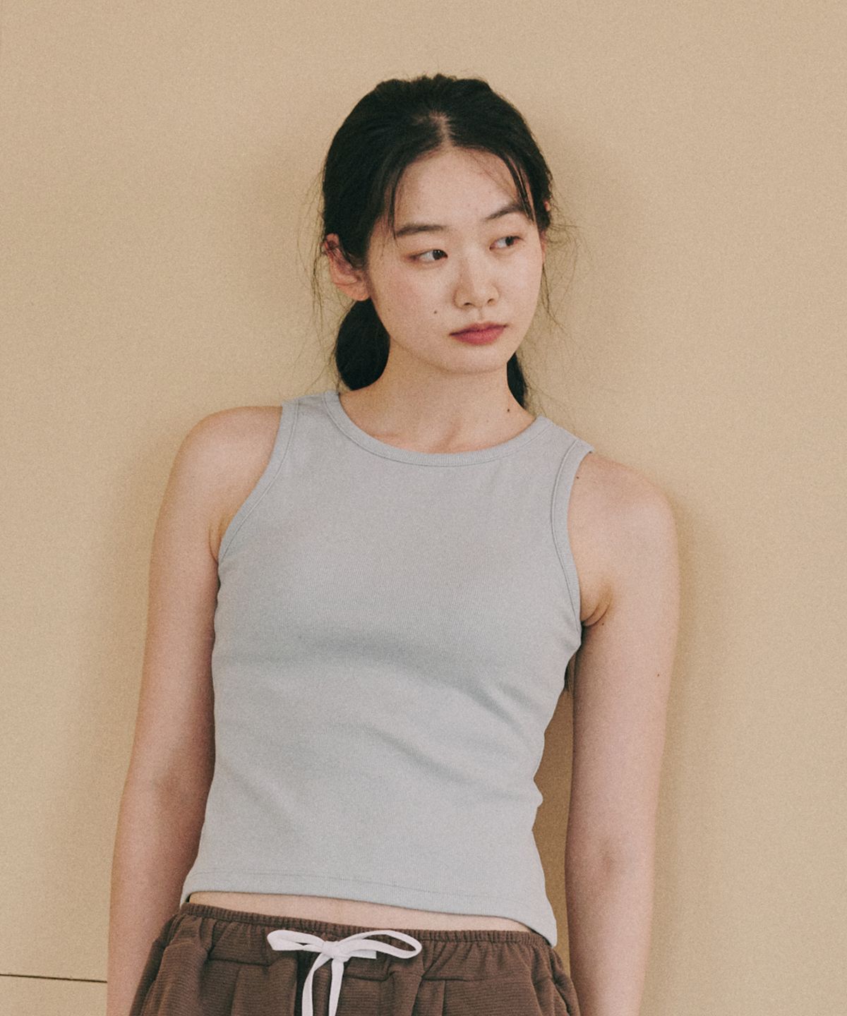 오끼뜨(OGGITT) 베이직 코튼 캡 내장 나시 민트