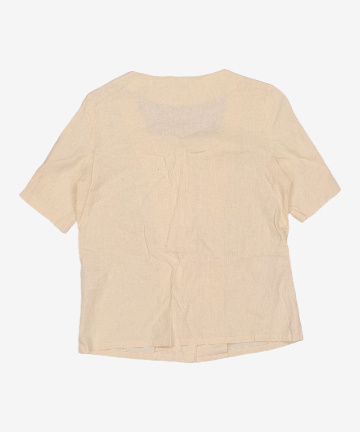 미쏘(MIXXO) 스퀘어드넥 반팔 린넨 블라우스 MIWBW9505A S