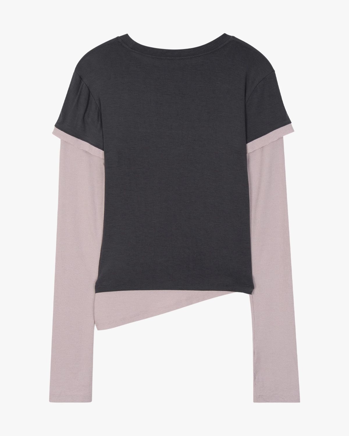 여린(YEORIN) Soft Layered Long Sleeve (Charcoal)