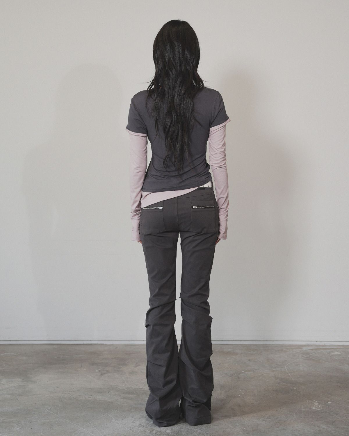 여린(YEORIN) Soft Layered Long Sleeve (Charcoal)