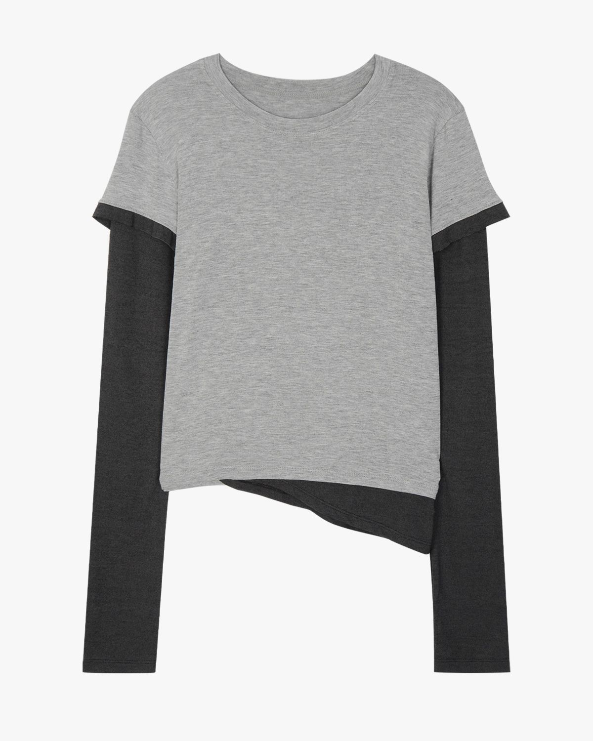여린(YEORIN) Soft Layered Long Sleeve (Grey)