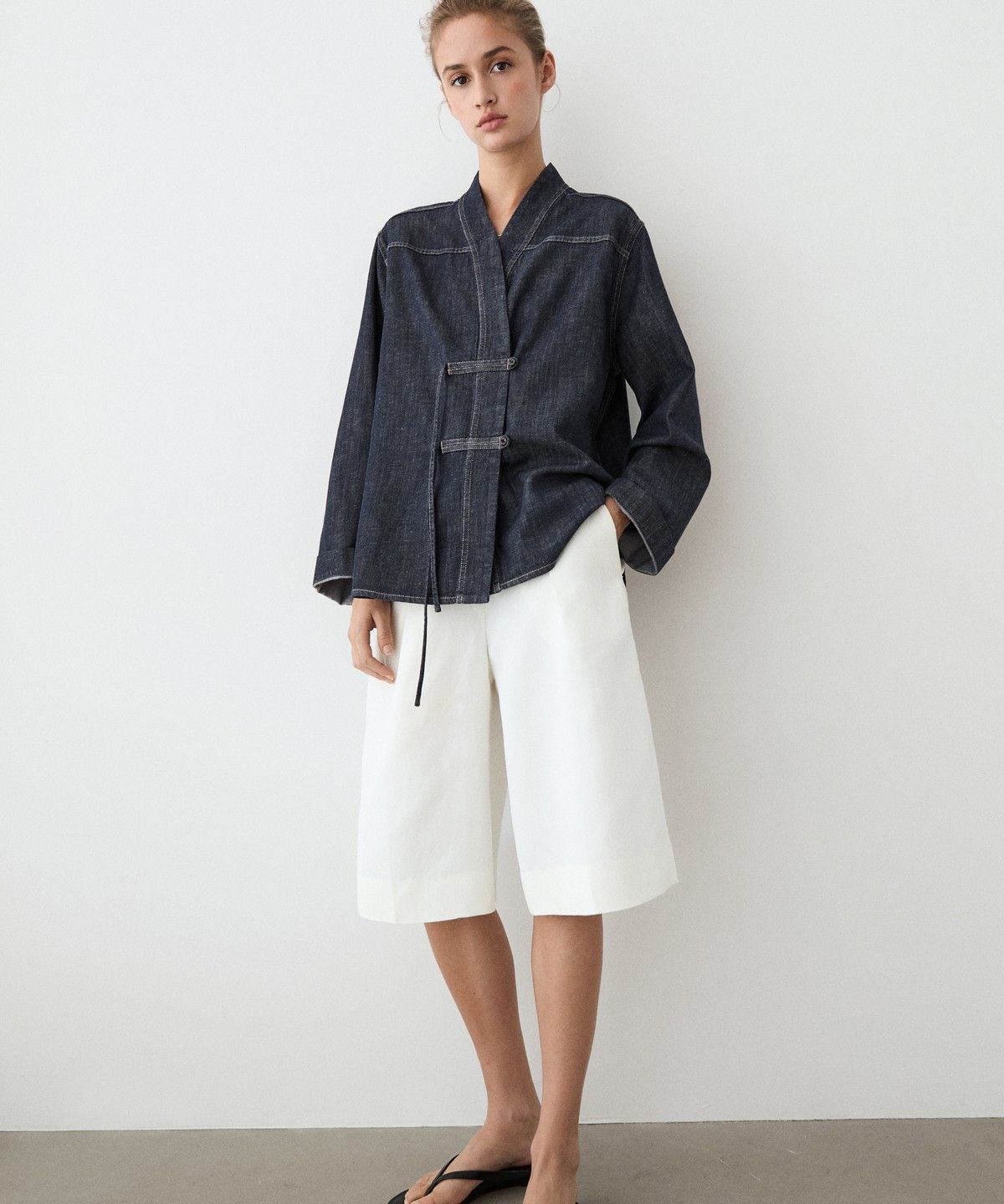 마시모두띠(MASSIMO DUTTI) 데님 오버셔츠