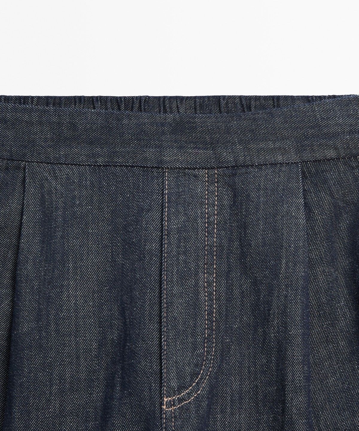마시모두띠(MASSIMO DUTTI) 코튼 블렌드 플리츠 세미 조거 팬츠