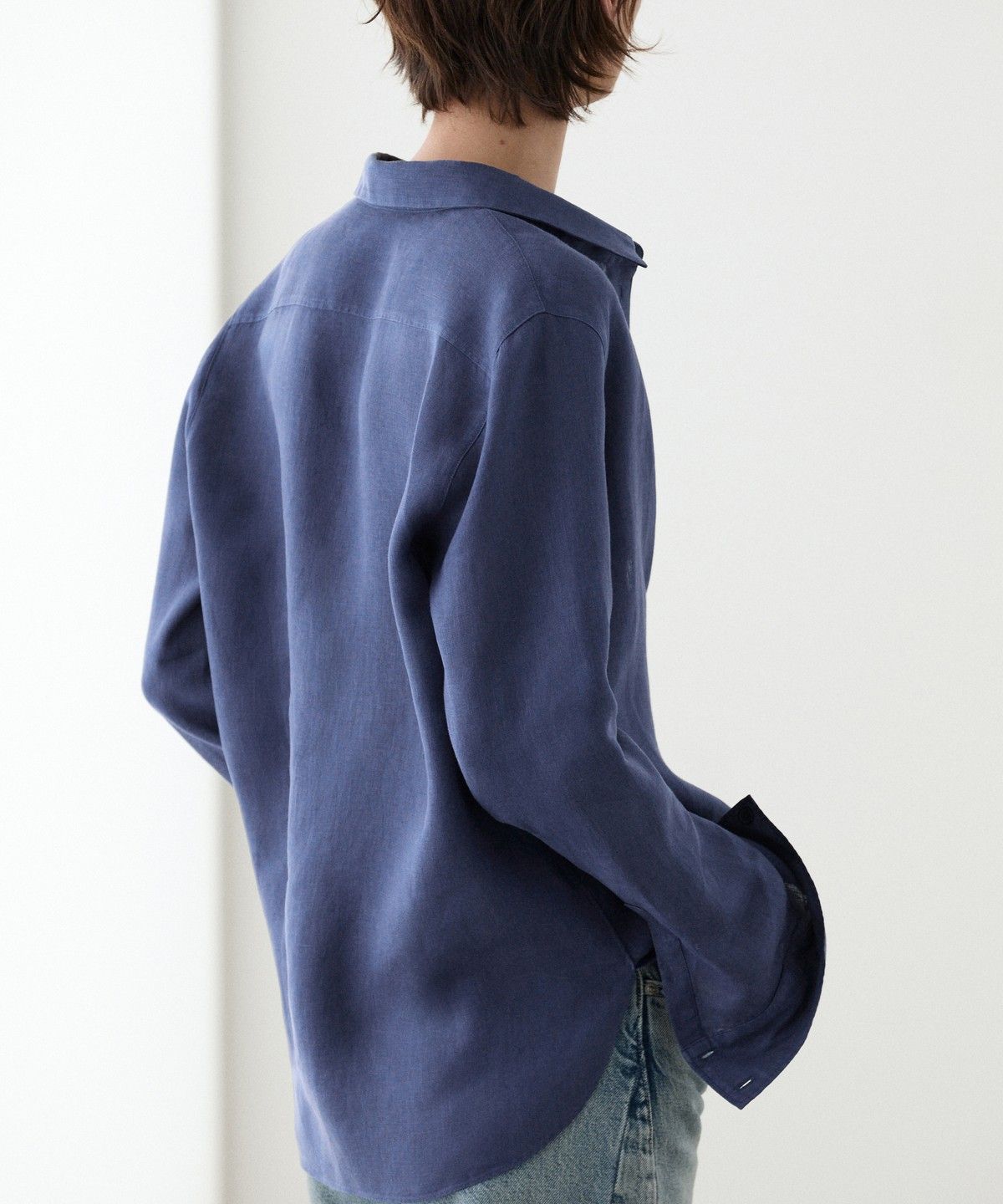 마시모두띠(MASSIMO DUTTI) 100% 린넨 루즈핏 셔츠