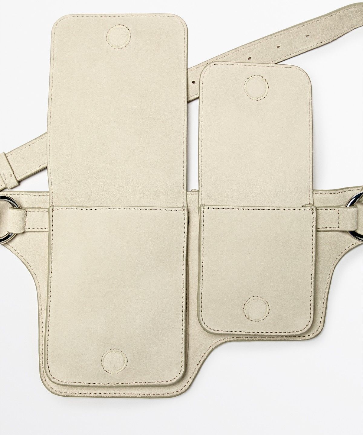 마시모두띠(MASSIMO DUTTI) 더블 컴파트먼트 스플리트 스웨이드 레더 힙색