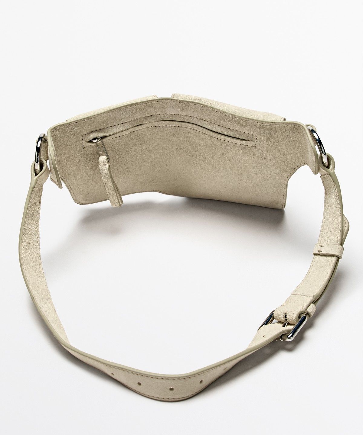마시모두띠(MASSIMO DUTTI) 더블 컴파트먼트 스플리트 스웨이드 레더 힙색