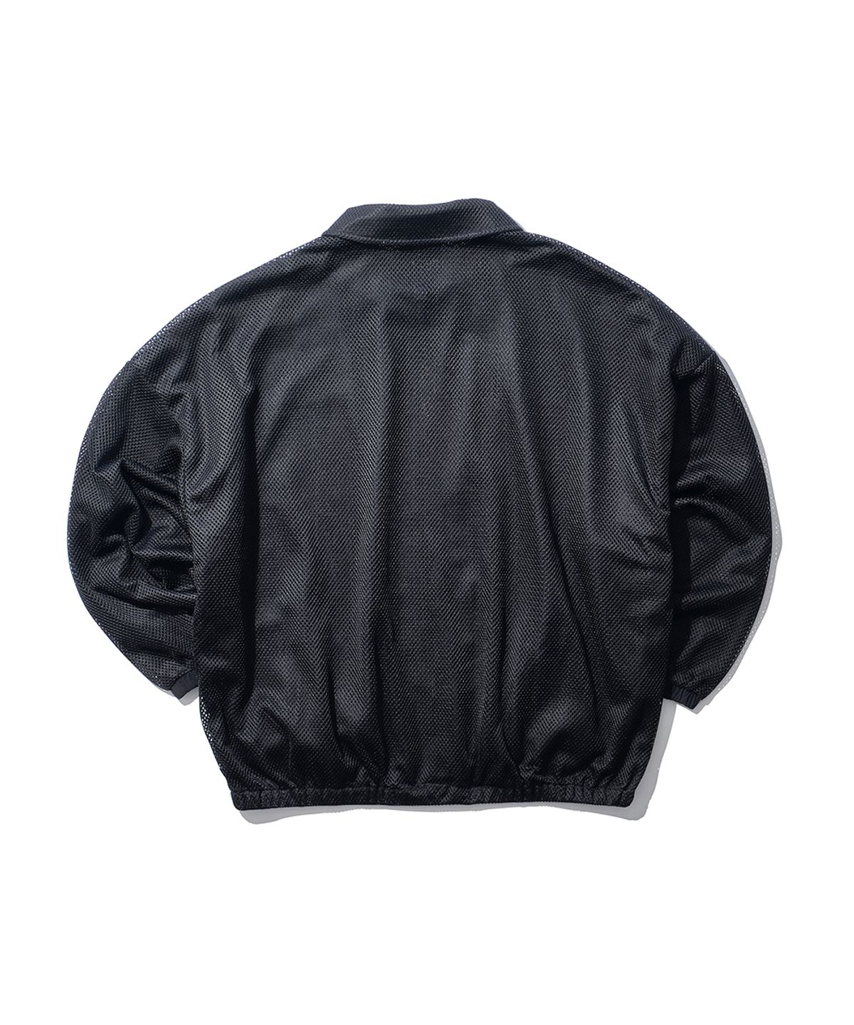 인투더스크(INTODUSK) DOUBLE MESH ZIP SHIRT - BLACK