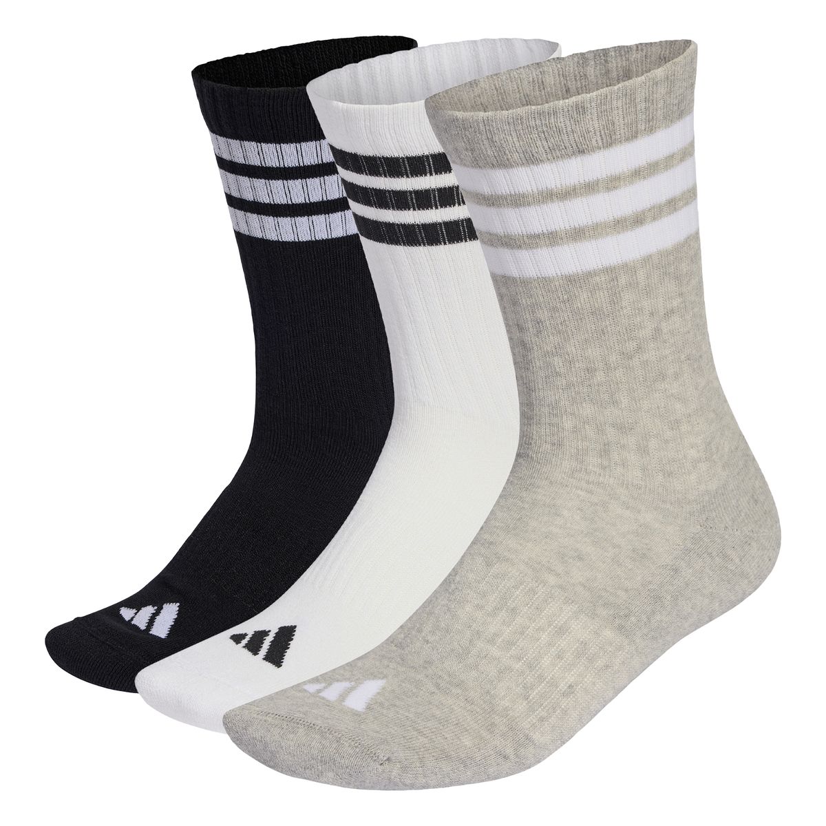아디다스(ADIDAS) 3-스트라이프 쿠션드 스포츠웨어 크루 삭스 3켤레 팩 KC9640