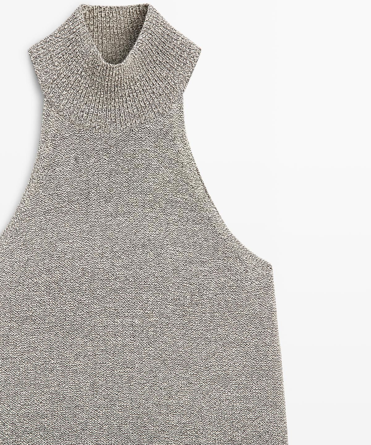 마시모두띠(MASSIMO DUTTI) 홀터넥 니트 탑